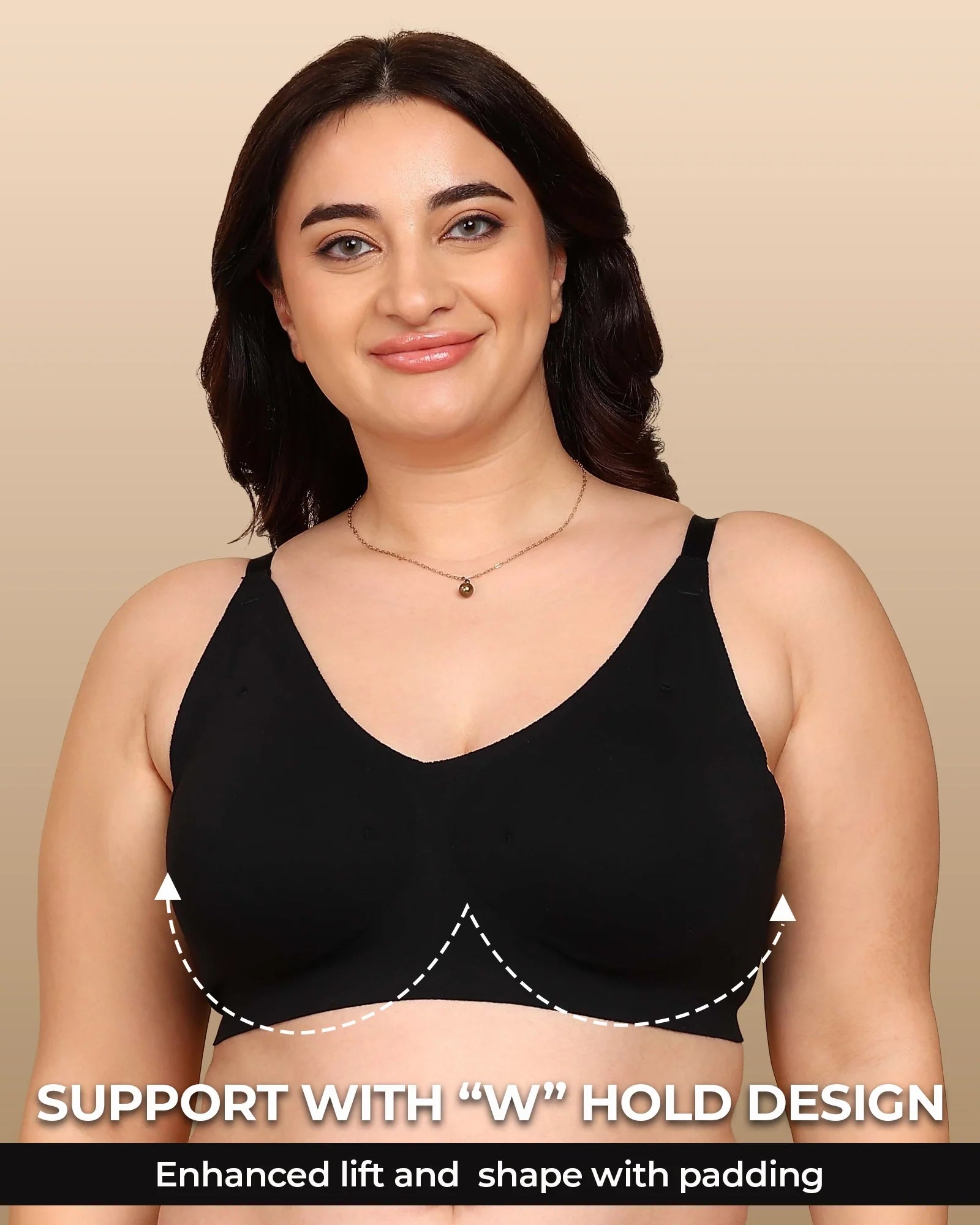 Swanz  Bonded Breathable Cotton Padded Full-Coverage Bra (SB-938)