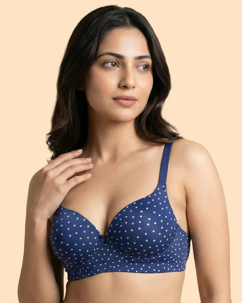 Printed Polyamide Bonded Maximiser Bra (Level-2 Padding) with 3/4th Coverage (TW-SB-51752)