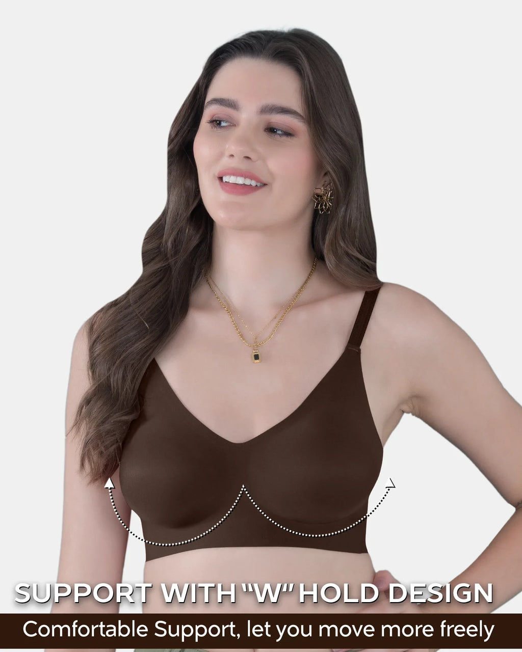 Swanz  Bonded Polyamide Full-Coverage Padded Bra (SB-968)