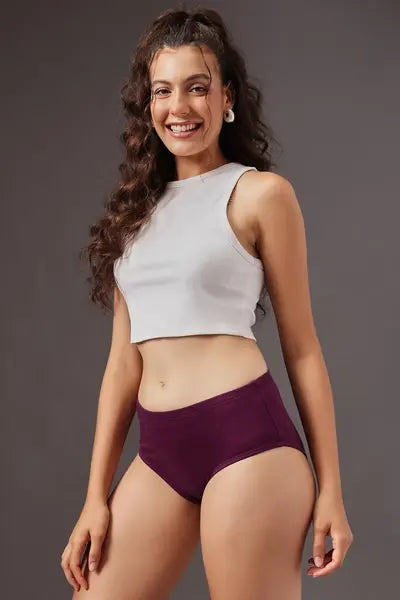 Swanz  Cotton Classic Antimicrobial Hipster Panty Soft, Breathable & Stain-Resistant Everyday Comfort (Pack of 6)