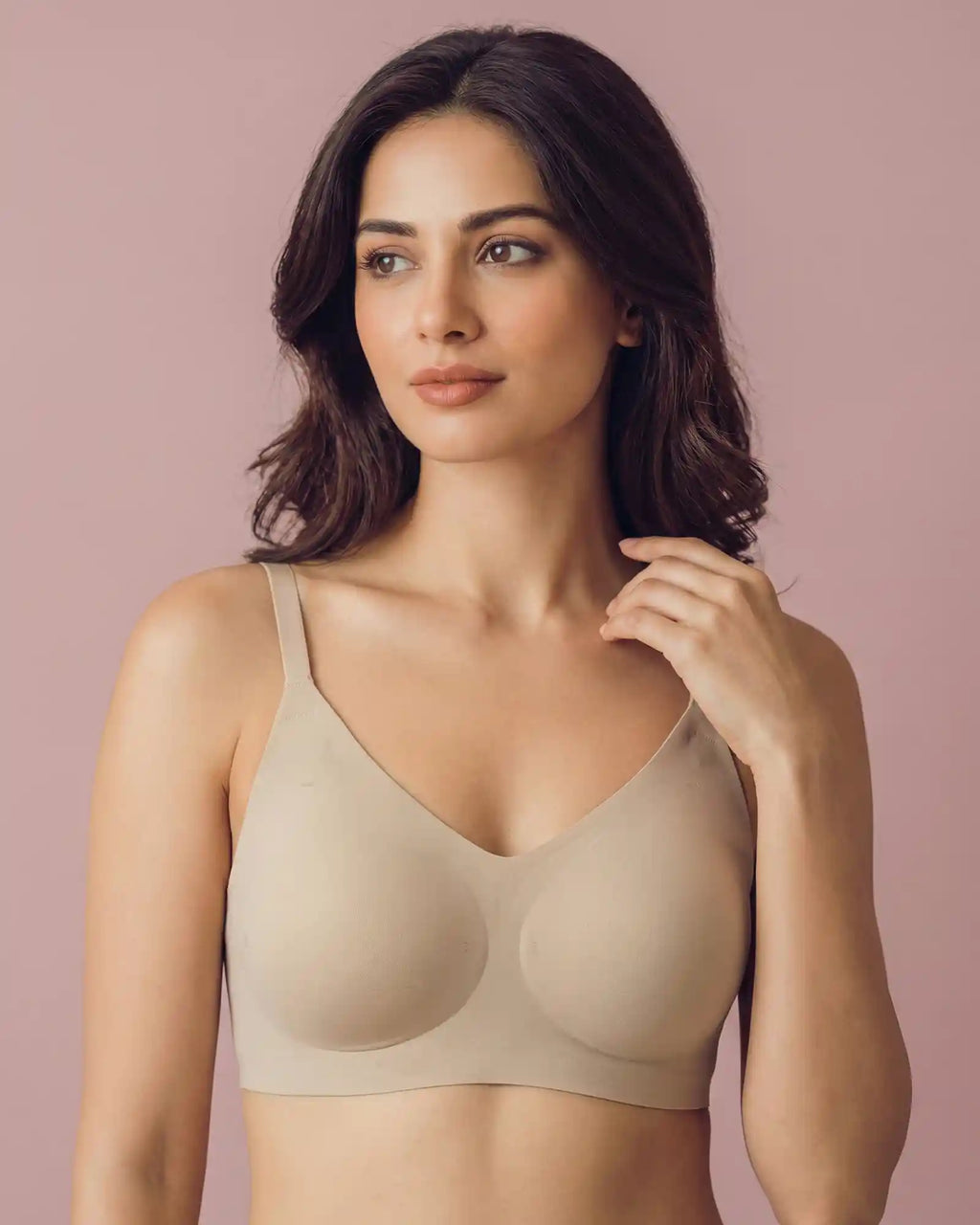 Polyamide Padded Full Coverage Bonded Bra (SB-968)(Skin)