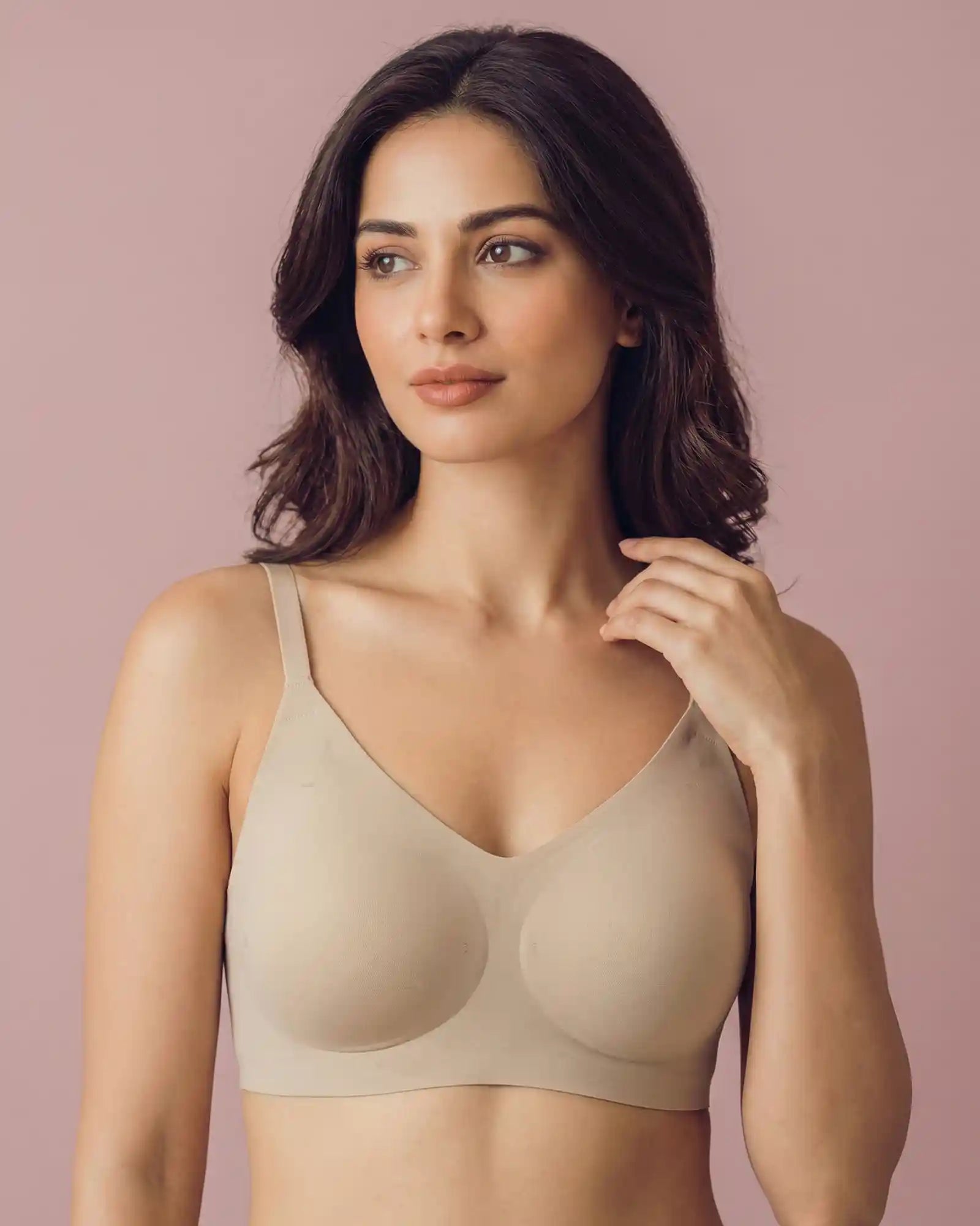 Polyamide Padded Full Coverage Bonded Bra (SB-968)(Skin)