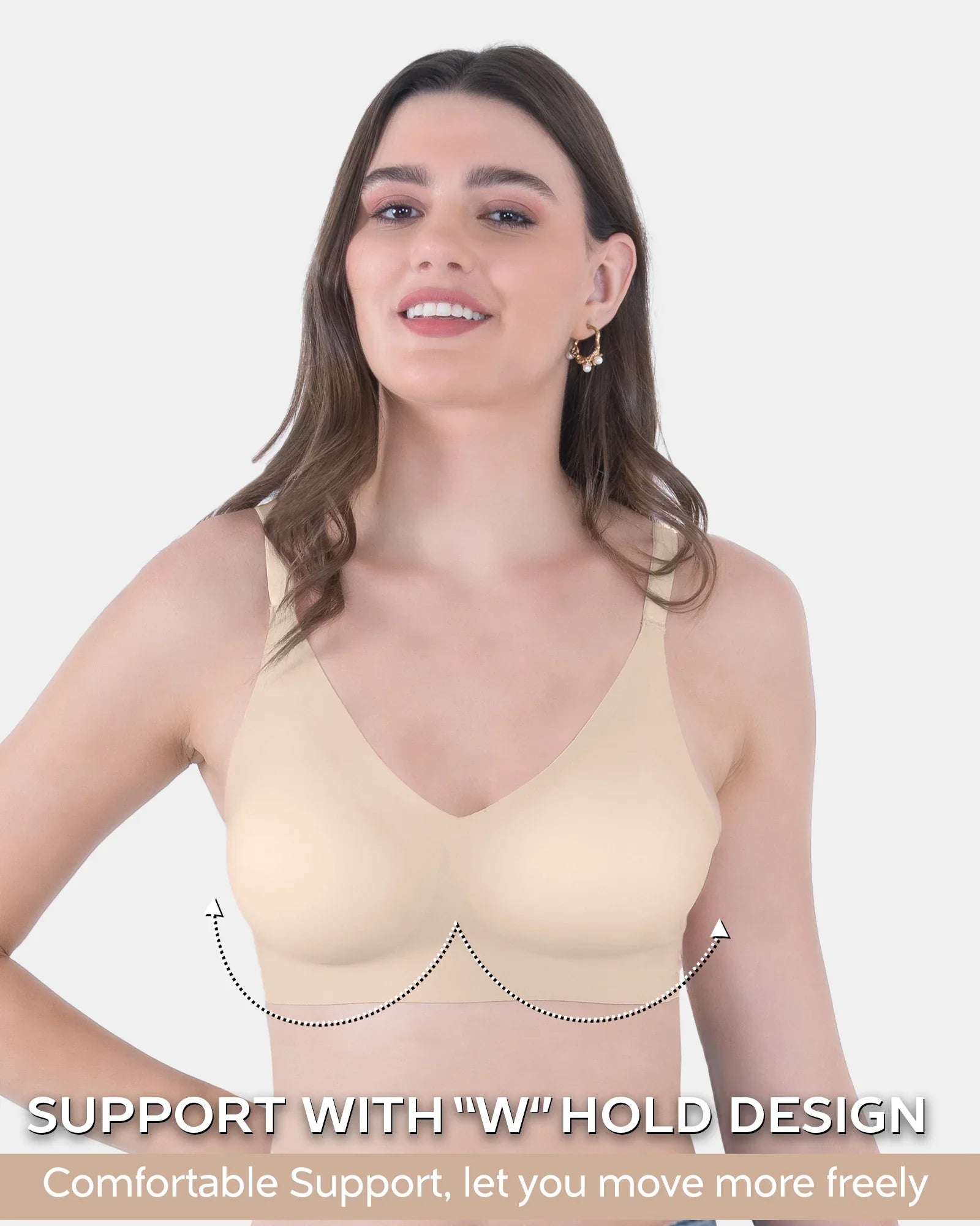 Swanz  Bonded Polyamide Full-Coverage Padded Bra (SB-968) (Skin)