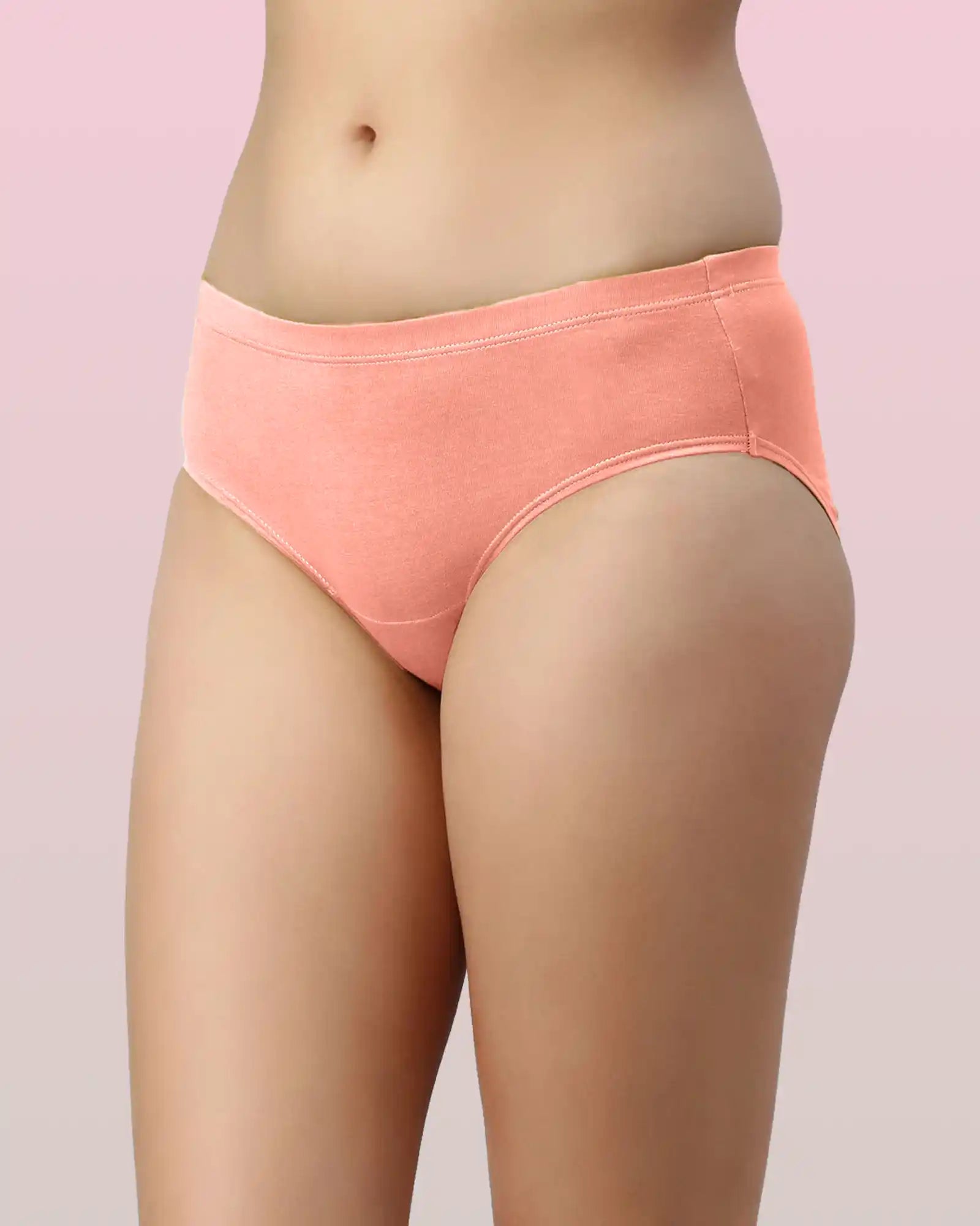 Swanz  High Coverage Cotton Spandex Hipster Panty with Stay-Fresh Treatment (Pack of 3)