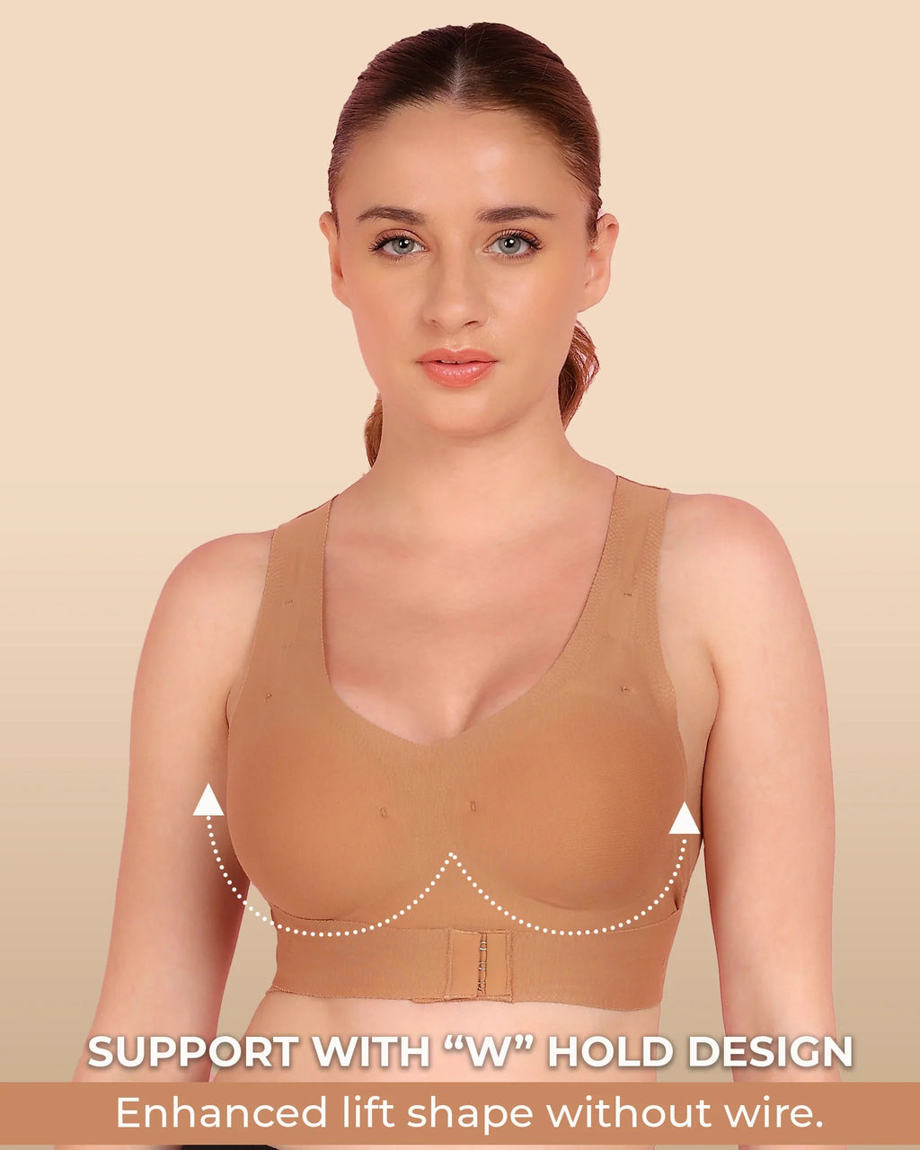 Swanz  Bonded Breathable Cotton Padded Gym Bra with Posture Support (TW-SB-997)