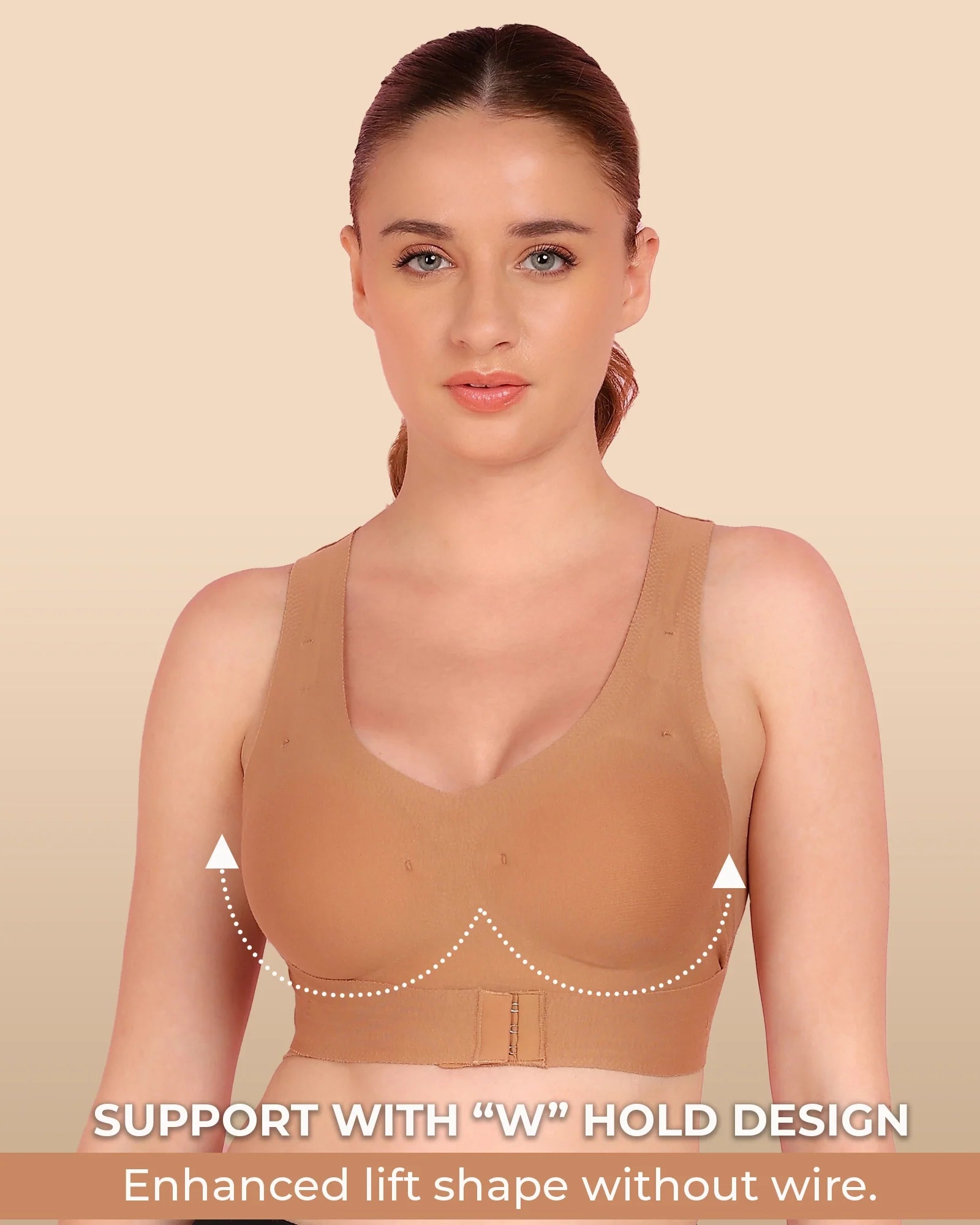 Swanz  Bonded Breathable Cotton Padded Gym Bra with Posture Support (TW-SB-997)
