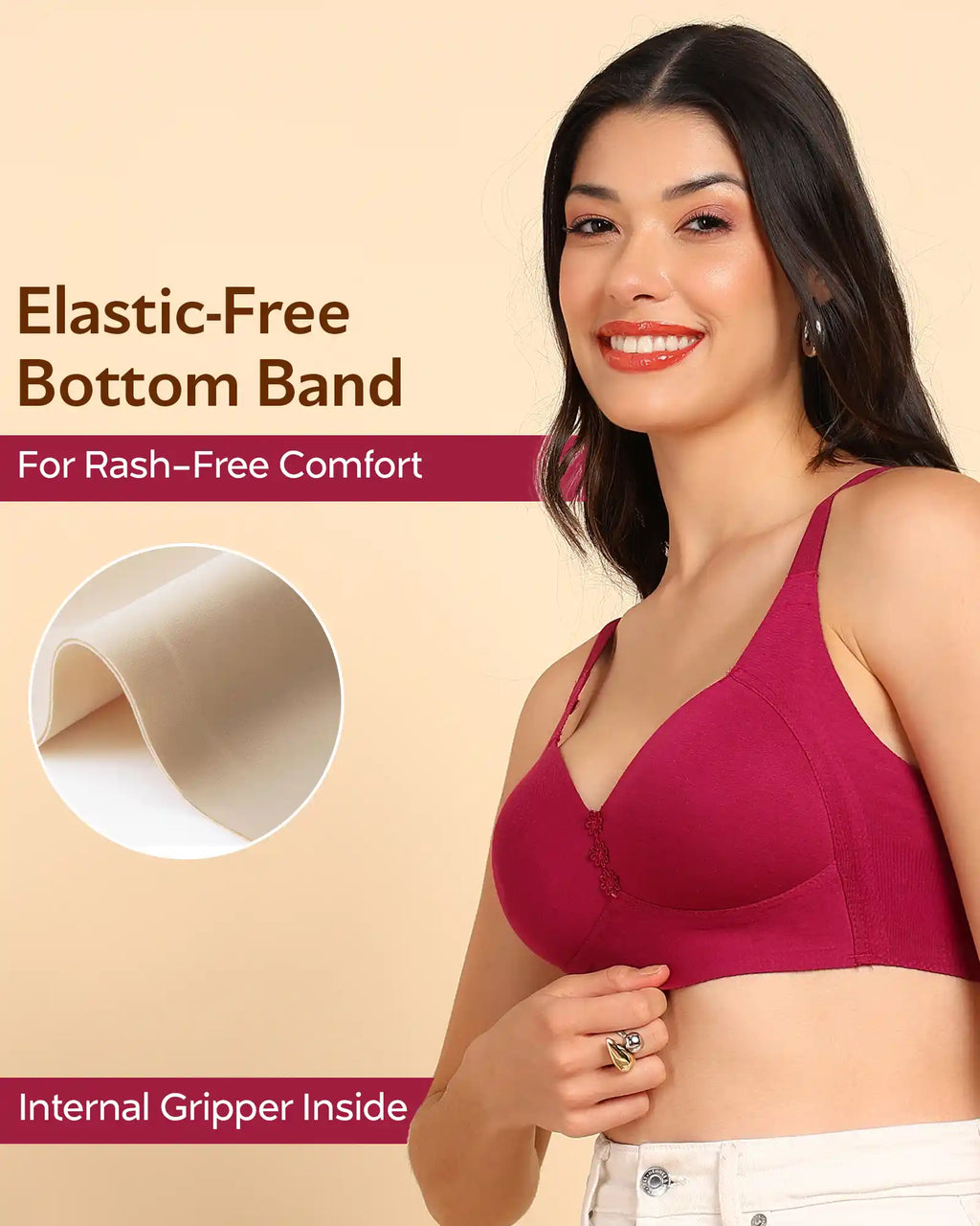Swanz  Bonded Breathable Cotton Plus-Size Padded M-Frame Minimiser (SB-9203)