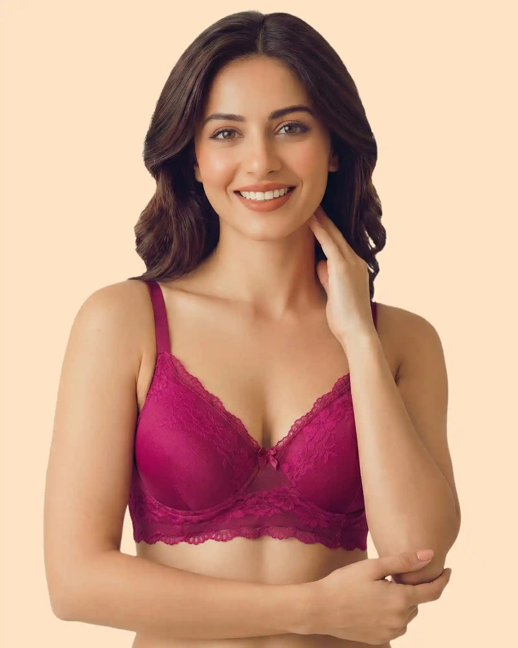 Cotton Padded Bonded Lace Bra (TW-SB-5802)