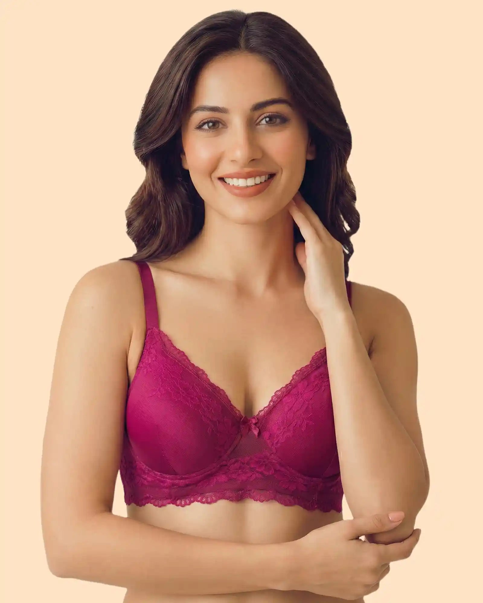 Cotton Padded Bonded Lace Bra (TW-SB-5802)