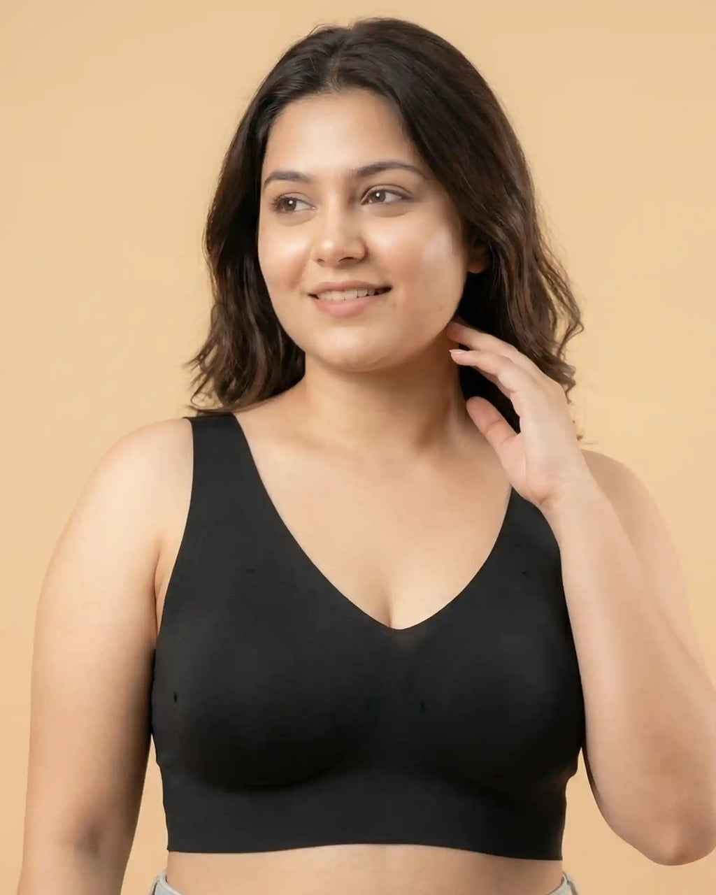 Cotton Padded Full Coverage Bonded Bra (SB-938-Black)