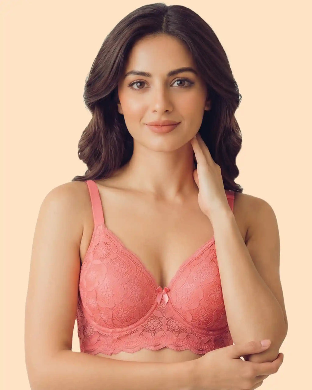 Cotton Padded Bonded Lace Bra (TW-SB-5804)