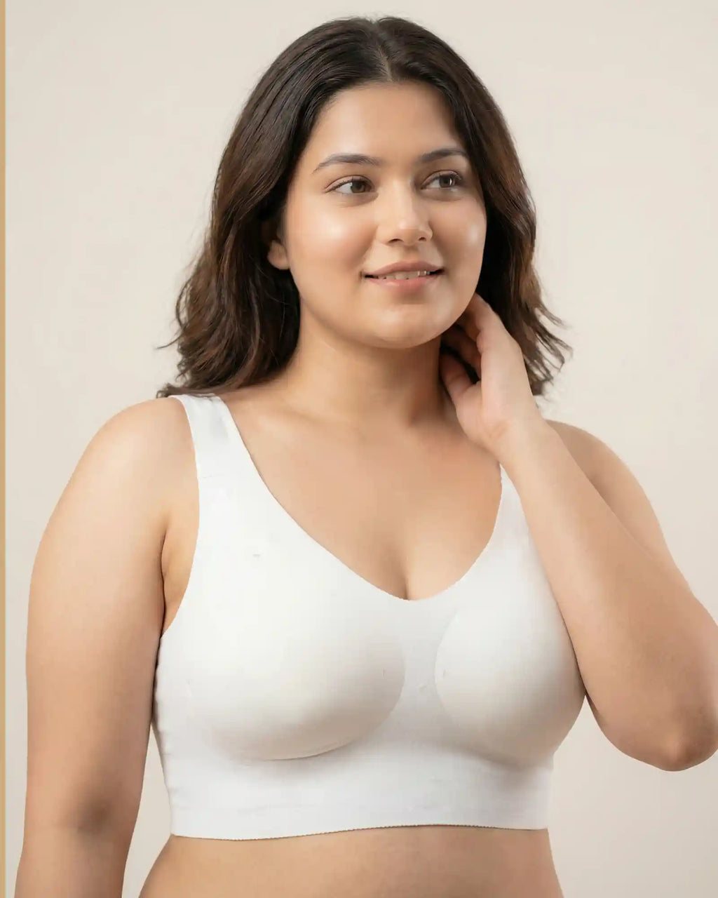 Cotton Padded Full Coverage Plus-Size Bonded Bra (SB-918-White)