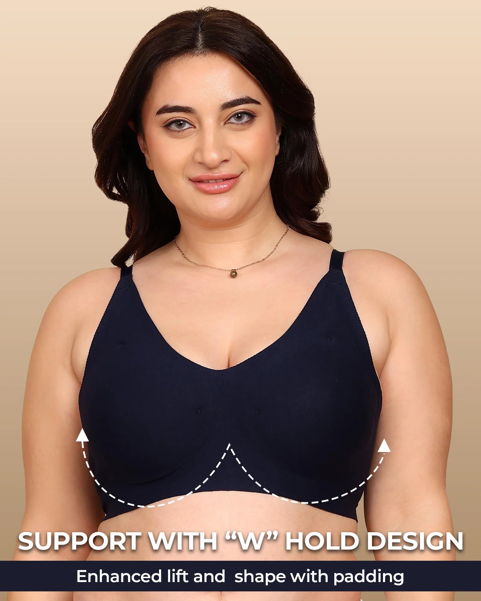 Swanz  Bonded Breathable Cotton Padded Full-Coverage Bra (SB-938)
