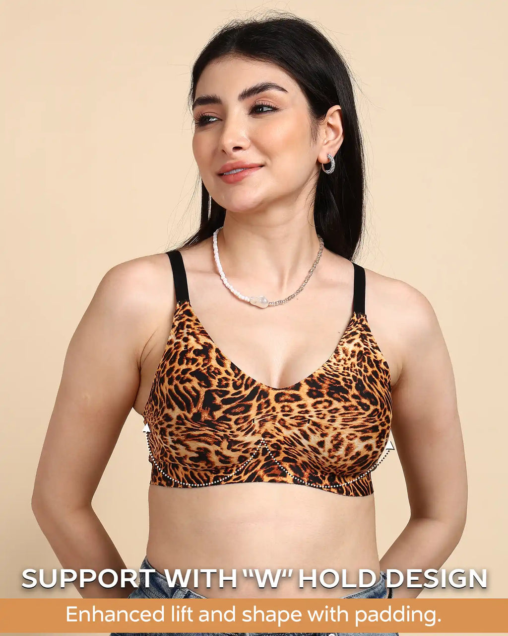 Swanz  Bonded Printed Full-Coverage Padded Bra (SB-6827 PR)