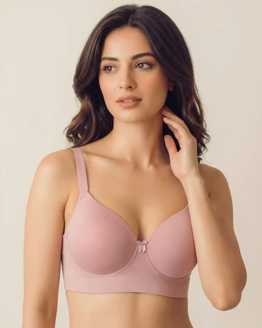 Everyday Lightly Padded Non-Wired Polyamide Bonded Bra (TW-95991 Plum)