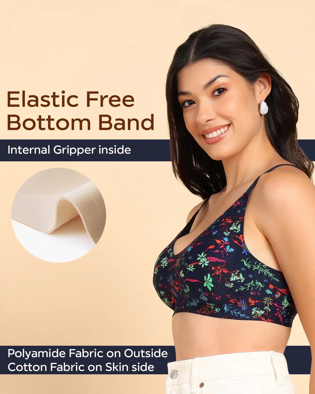 Swanz  Bonded Printed Full-Coverage Padded Bra (SB-68 PR)