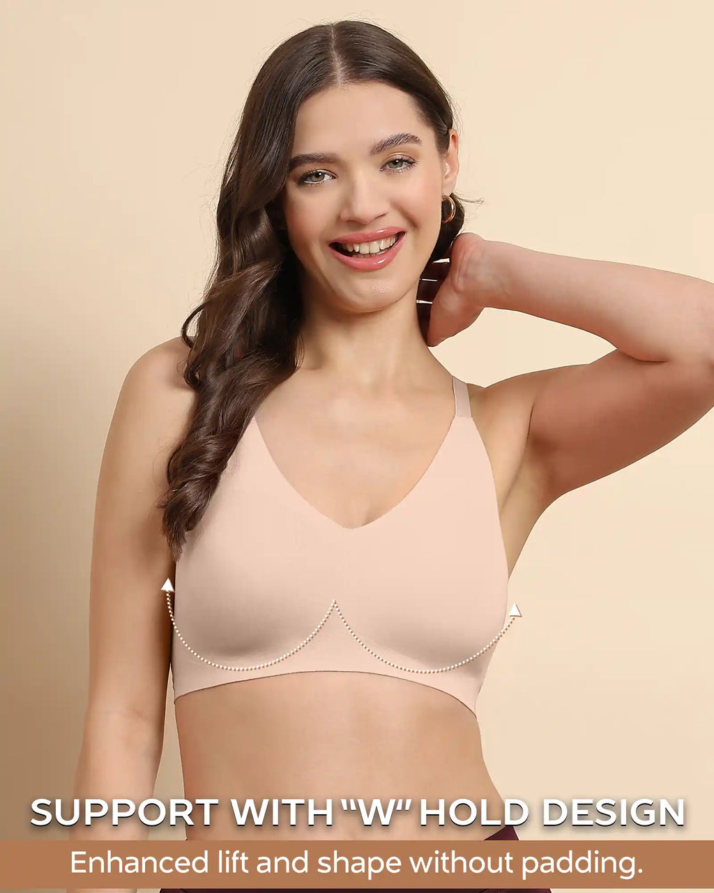 Swanz  Bonded Breathable Cotton Non-Padded Full-Coverage Bra with Hidden Concealer (SB-935)