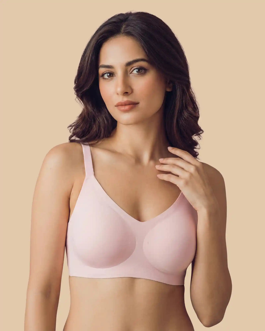 Polyamide Padded Full Coverage Bonded Bra (SB-968)(Rose)