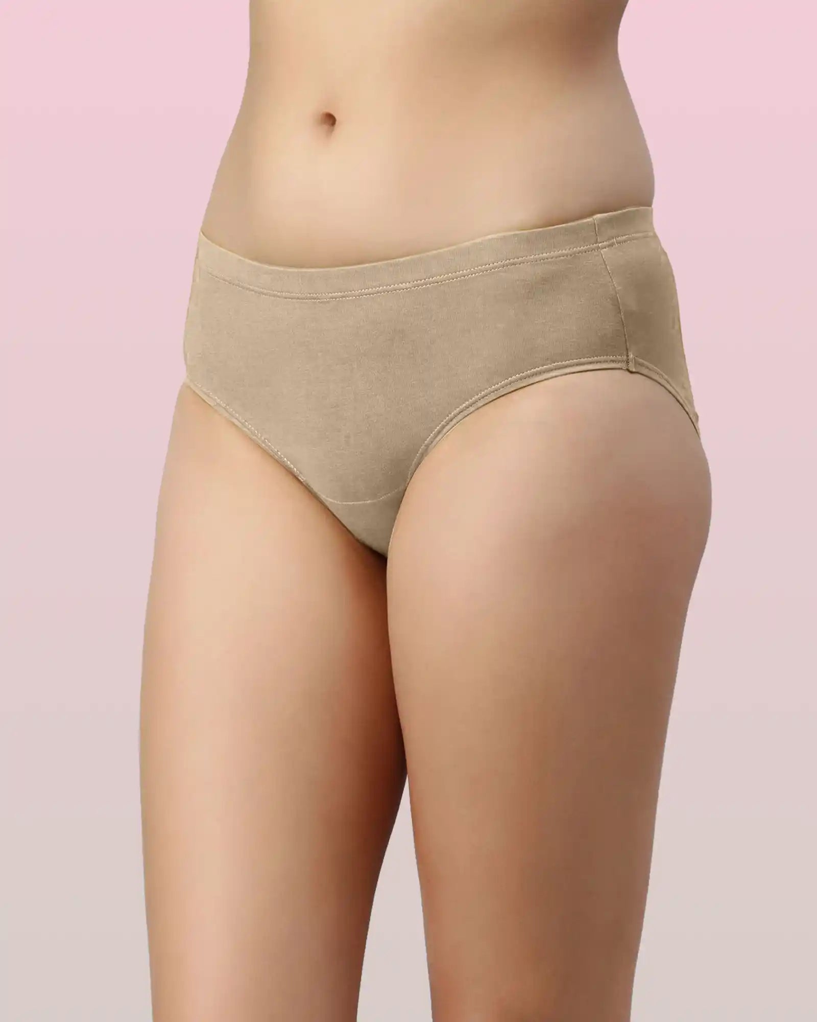 Swanz  High Coverage Cotton Spandex Hipster Panty with Stay-Fresh Treatment (Pack of 3)