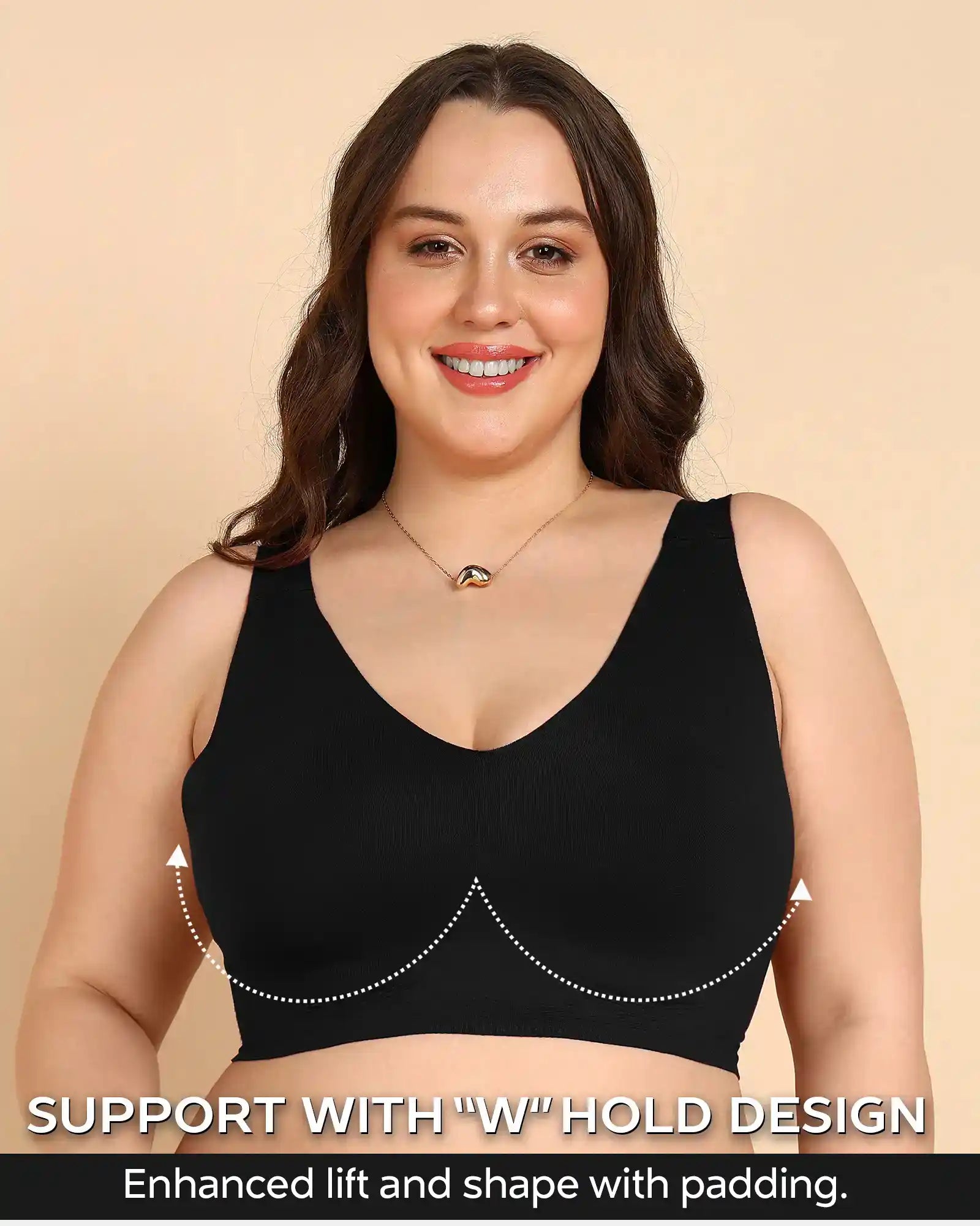 Swanz  Bonded Breathable Cotton Padded Full-Coverage Bra (SB-938)