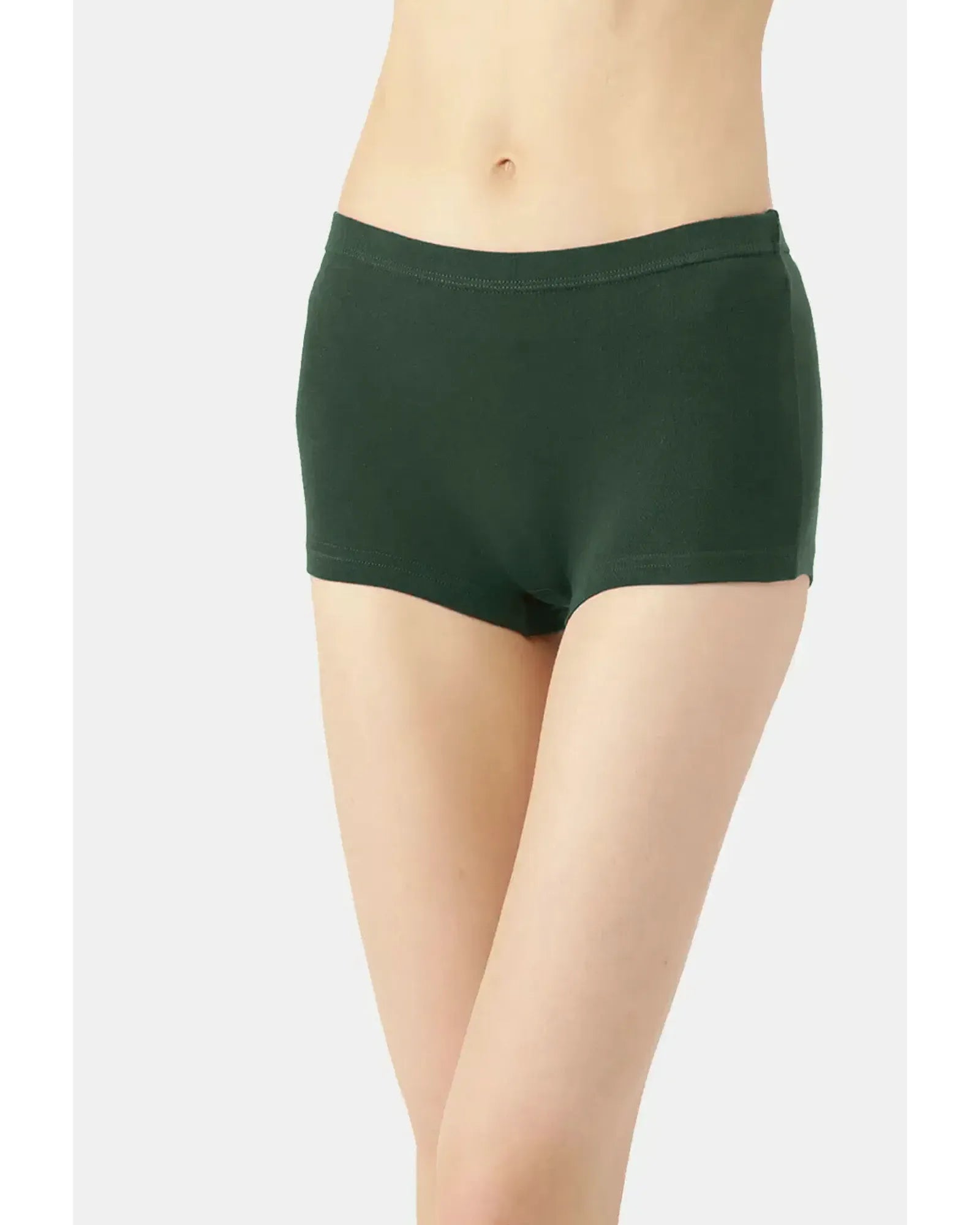 Swanz  High-Rise Cotton Stretch Boyshorts Full Coverage, Seamless Comfort Everyday Essentials (Pack of 3)
