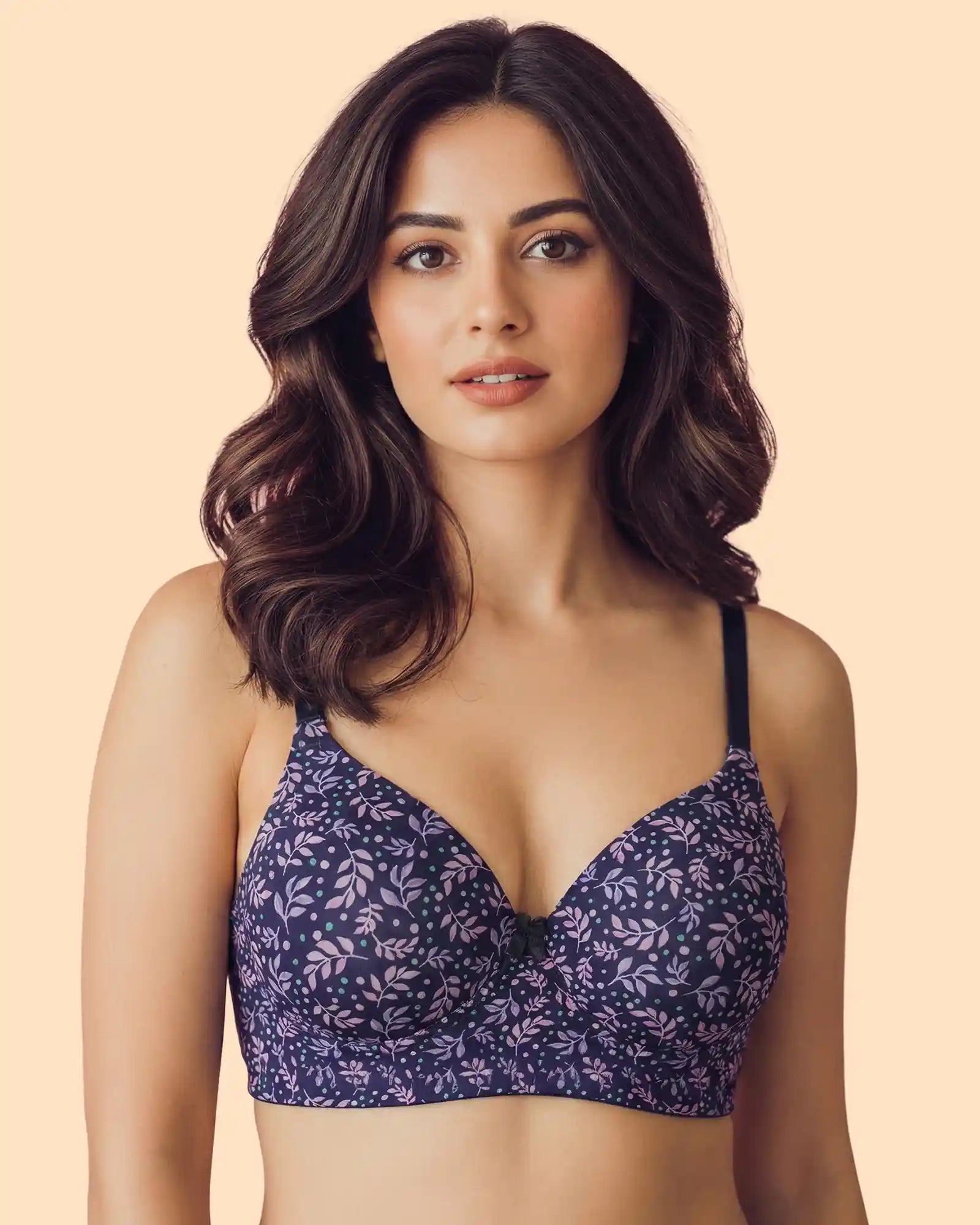Everyday Lightly Padded Polyamide Printed Bonded Bra (TW-SB-59928)