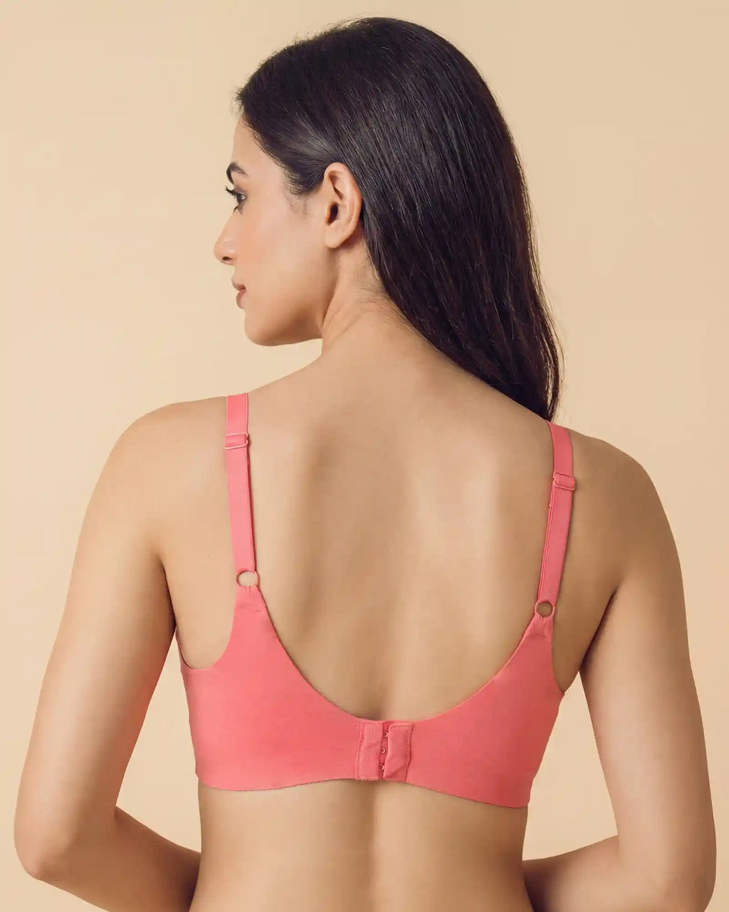 Cotton Non-Padded Full Coverage Bonded Bra (SB-935-Coral)