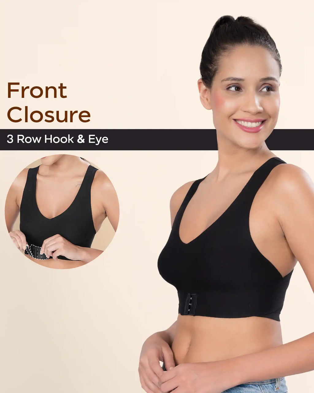 Swanz  Bonded Breathable Cotton Non-Padded Gym Bra with Posture Support (SB-995)