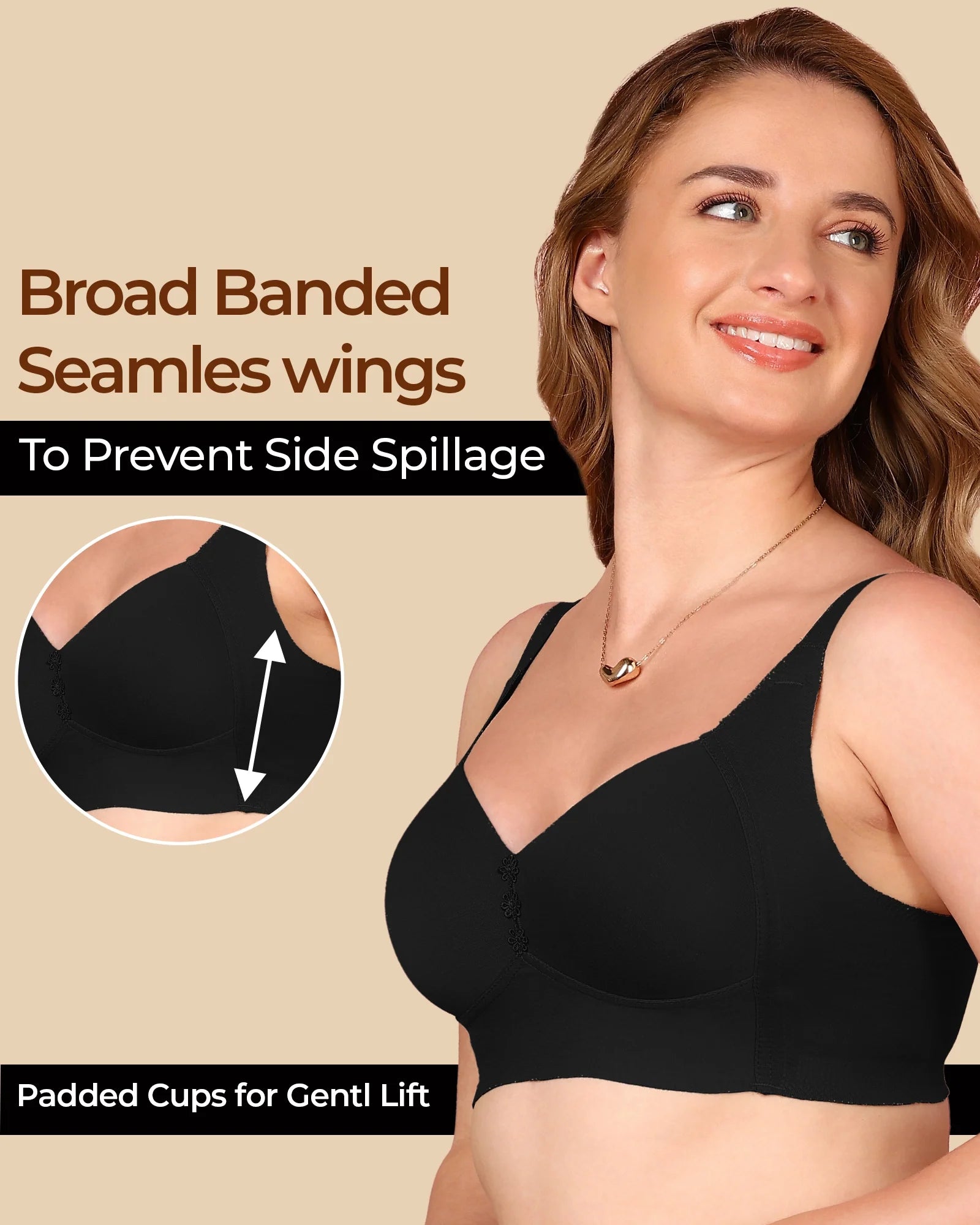 Swanz  Bonded Breathable Cotton Plus-Size Padded M-Frame Minimiser (TW-SB-9203)