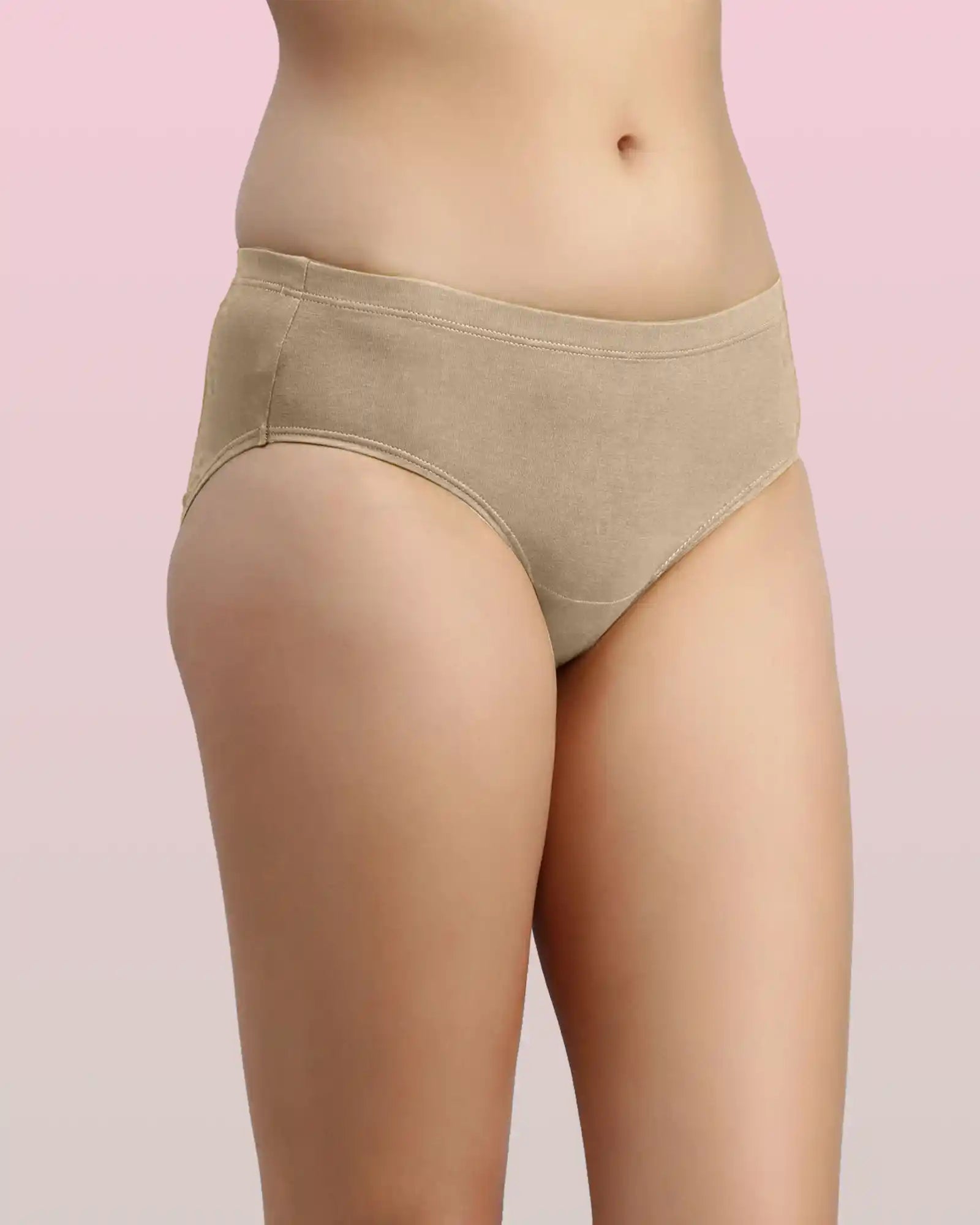 Swanz  High Coverage Cotton Spandex Hipster Panty with Stay-Fresh Treatment (Pack of 3)