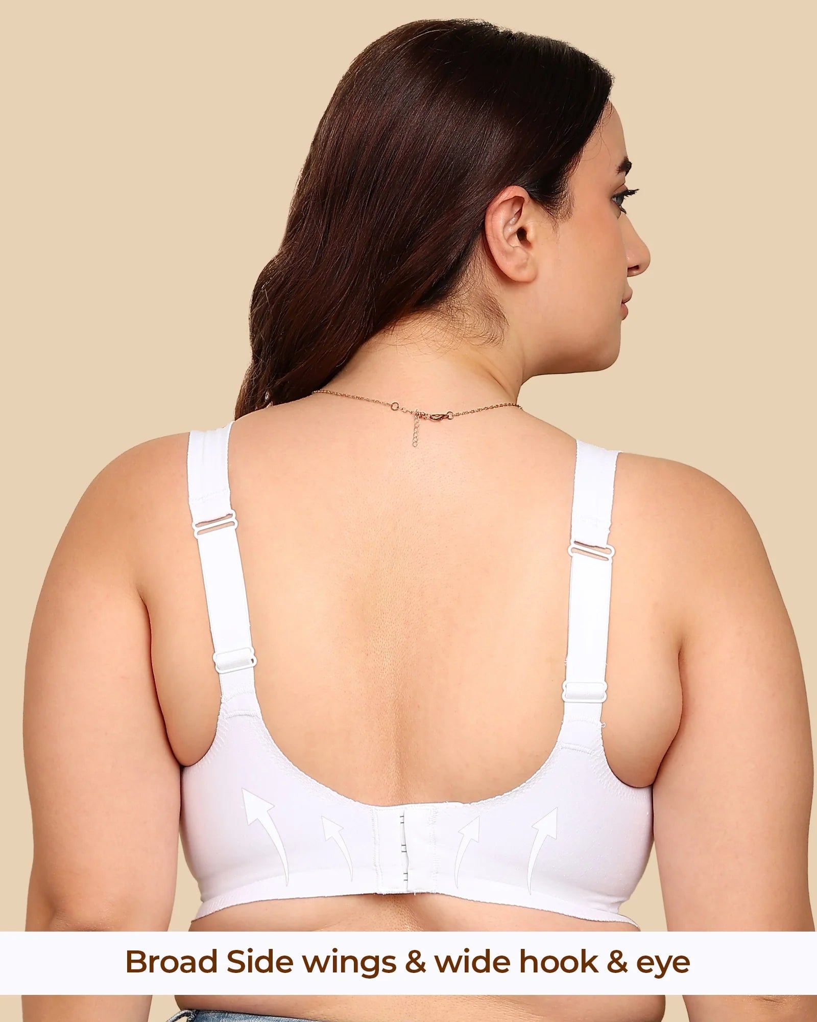 Swanz  Bonded Breathable Cotton Plus-Size Padded Full-Coverage Bra (TW-SB-918)