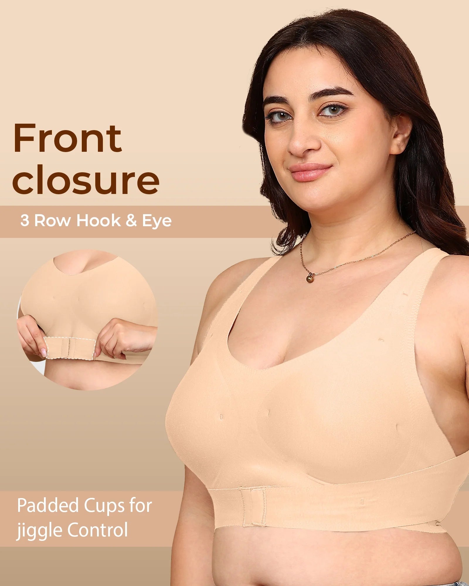 Swanz  Bonded Breathable Cotton Padded Gym Bra with Posture Support (SB-997)