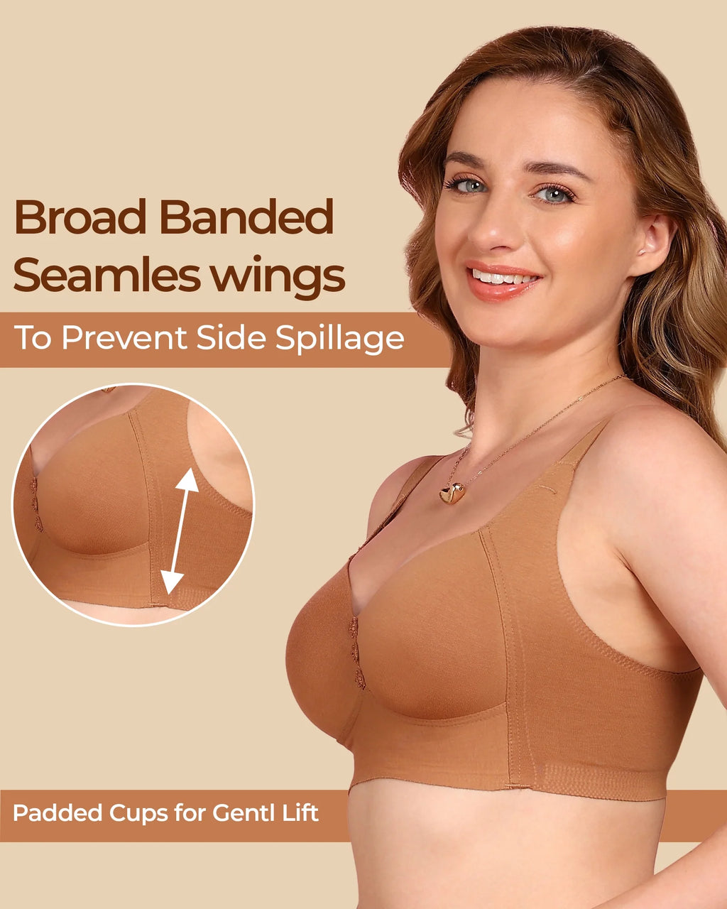 Swanz  Bonded Breathable Cotton Plus-Size Padded M-Frame Minimiser (TW-SB-9203)