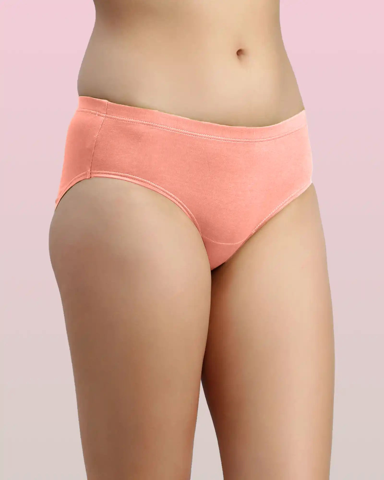 Swanz  High Coverage Cotton Spandex Hipster Panty with Stay-Fresh Treatment (Pack of 6)
