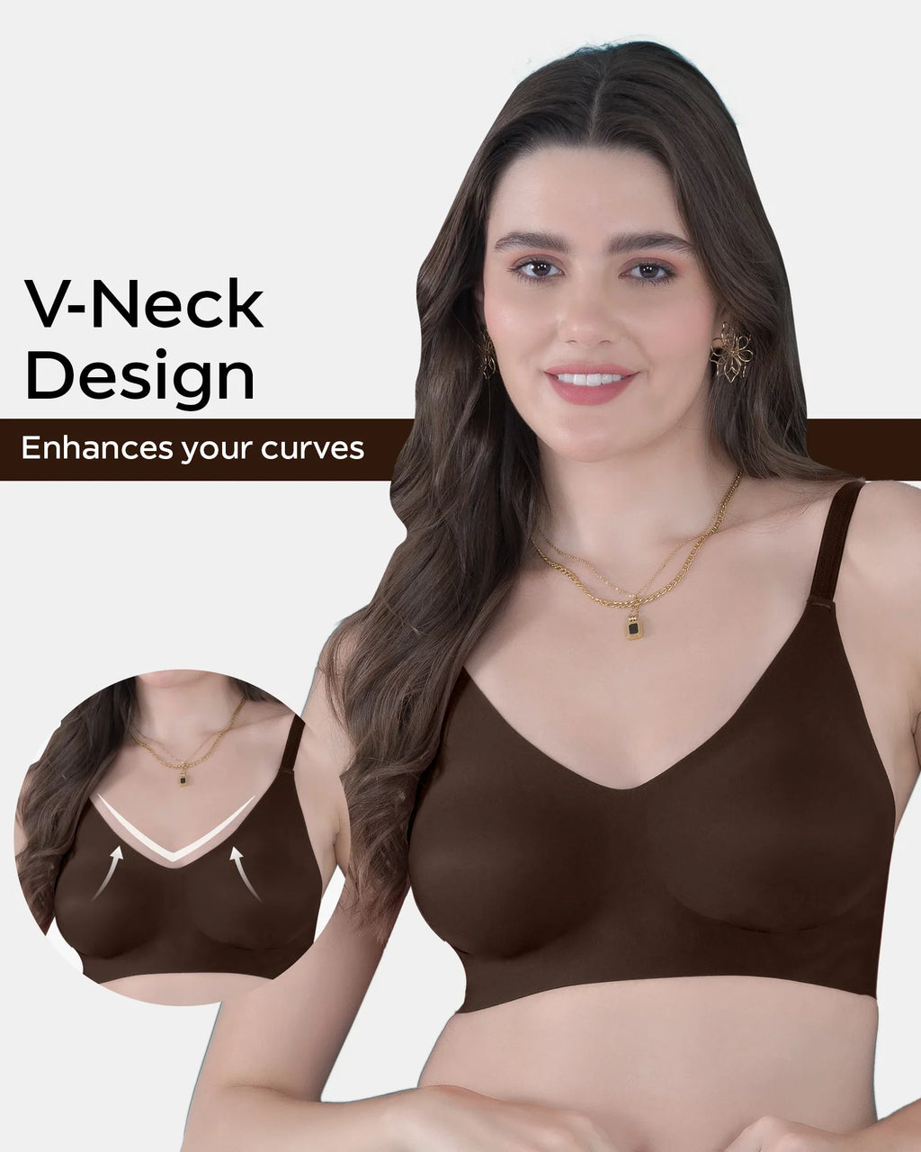 Swanz  Bonded Polyamide Full-Coverage Padded Bra (SB-968)