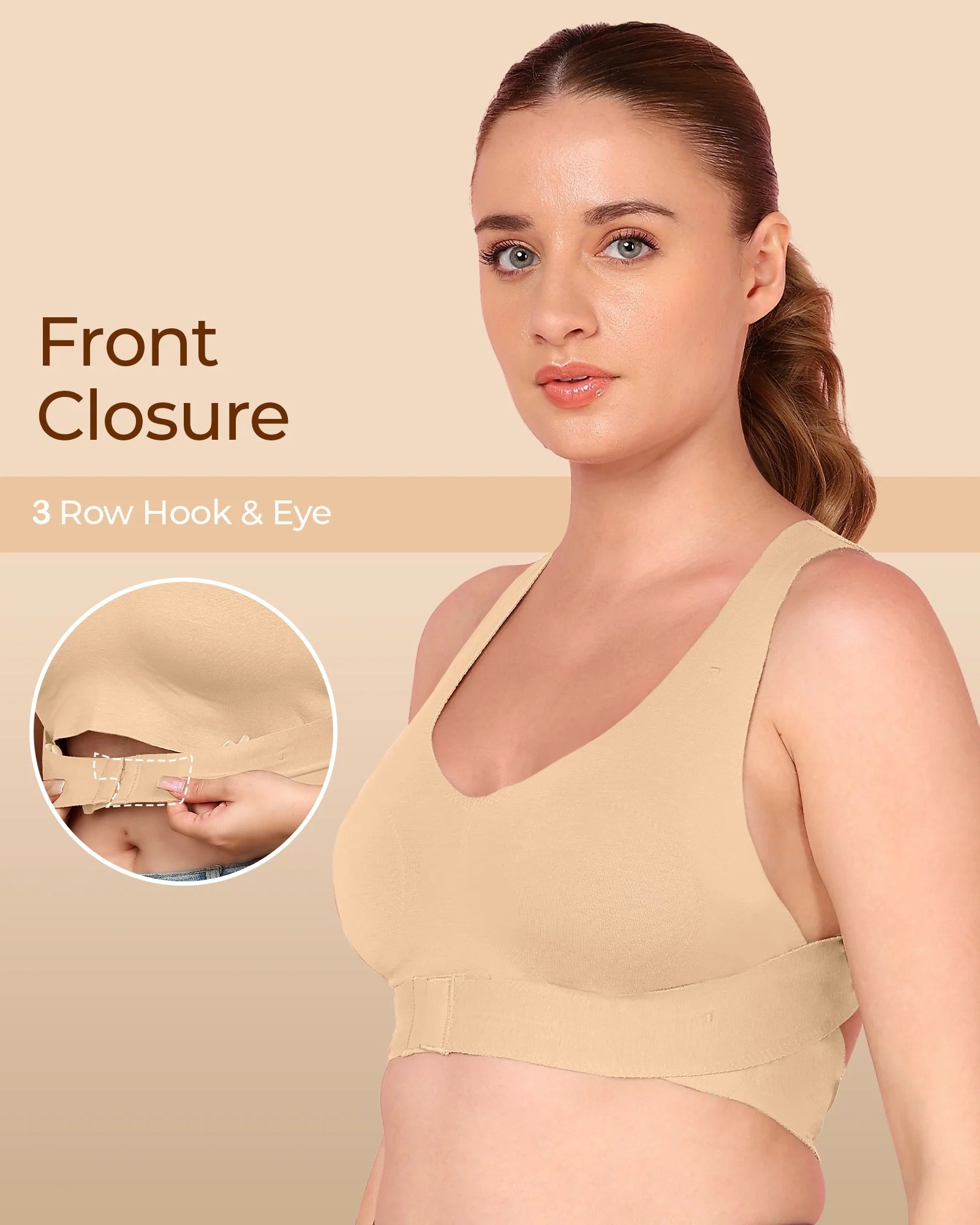 Swanz  Bonded Breathable Cotton Non-Padded Gym Bra with Posture Support (TW-SB-995)