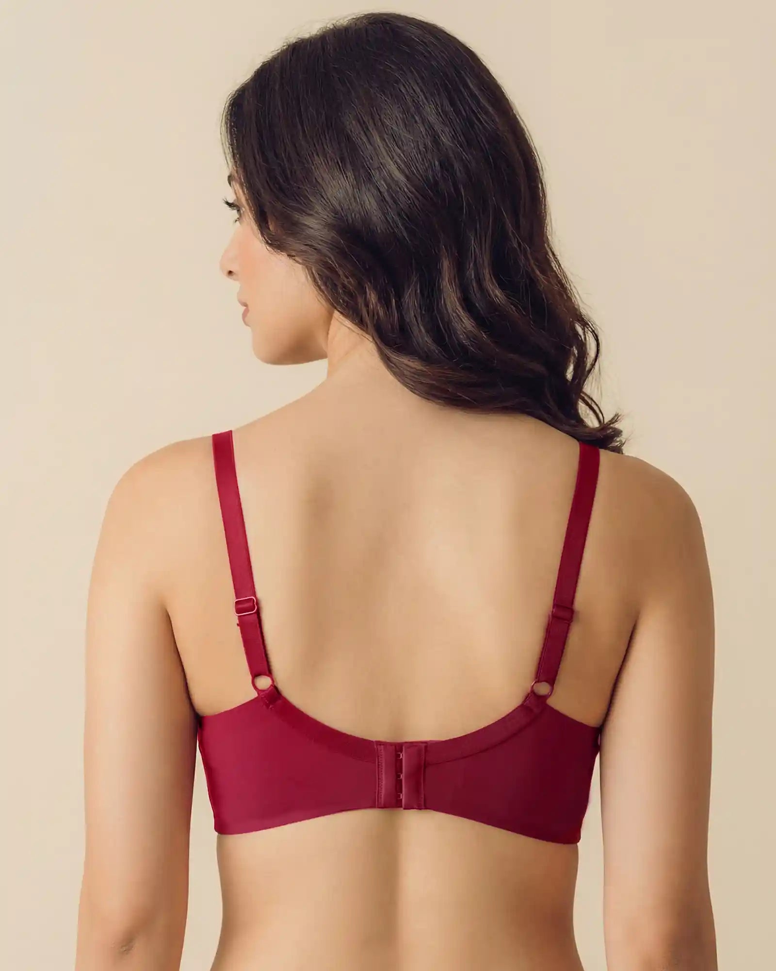 Everyday Lightly Padded Non-Wired Polyamide Bonded Bra (TW-95991 Maroon)