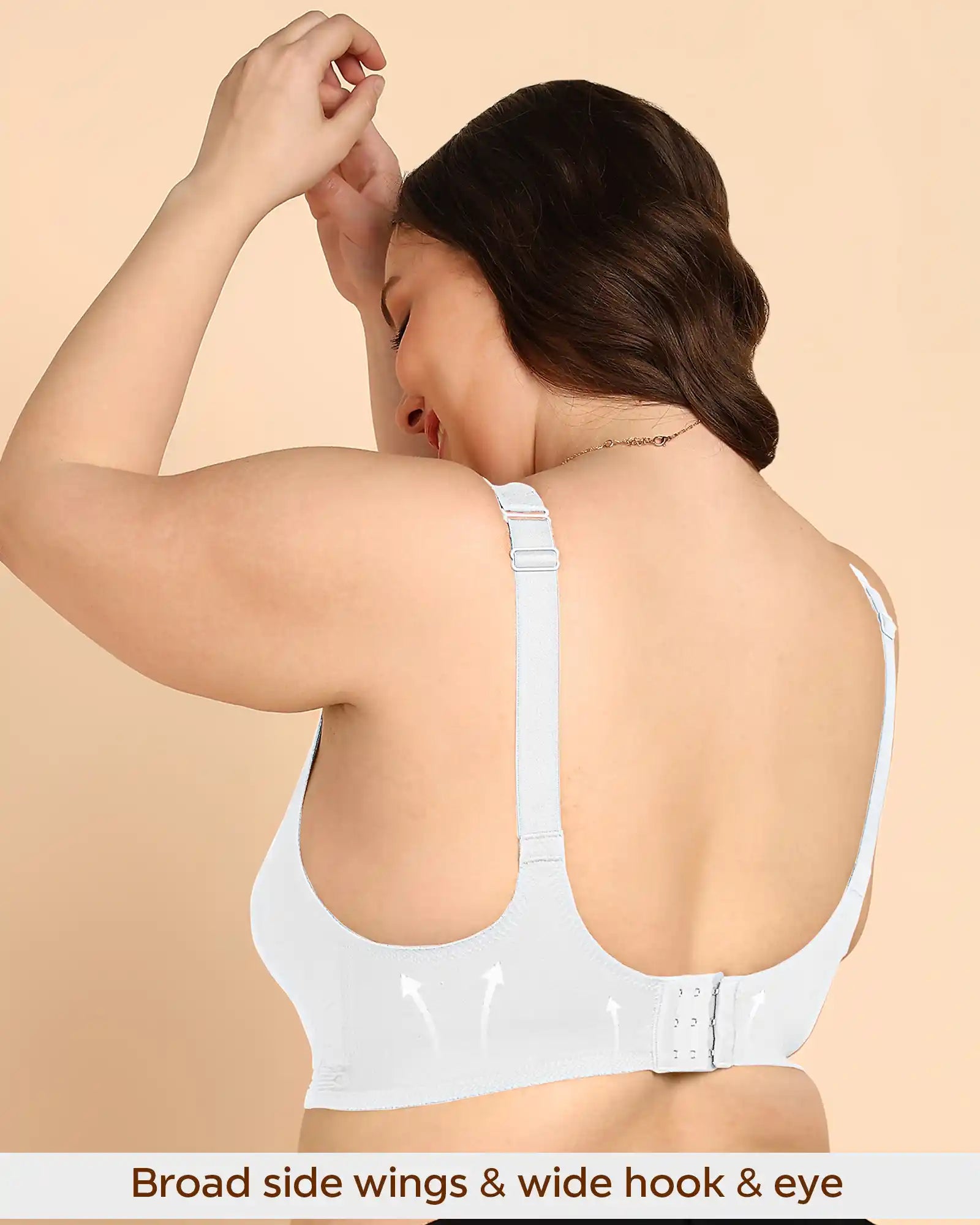Swanz  Bonded Breathable Cotton Padded Full-Coverage Bra (SB-938)