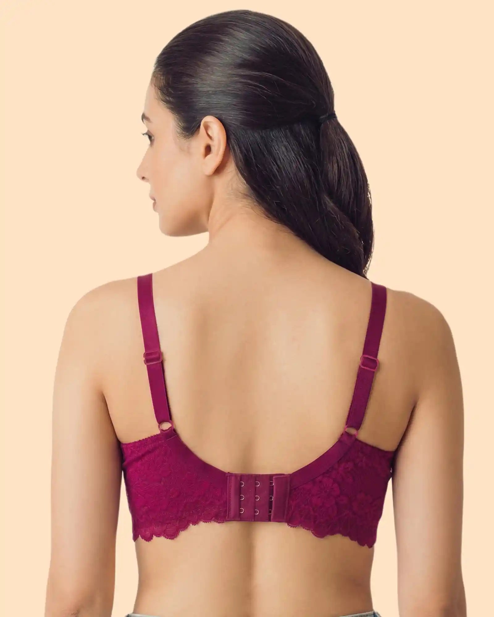 Cotton Padded Bonded Lace Bra (TW-SB-5805)