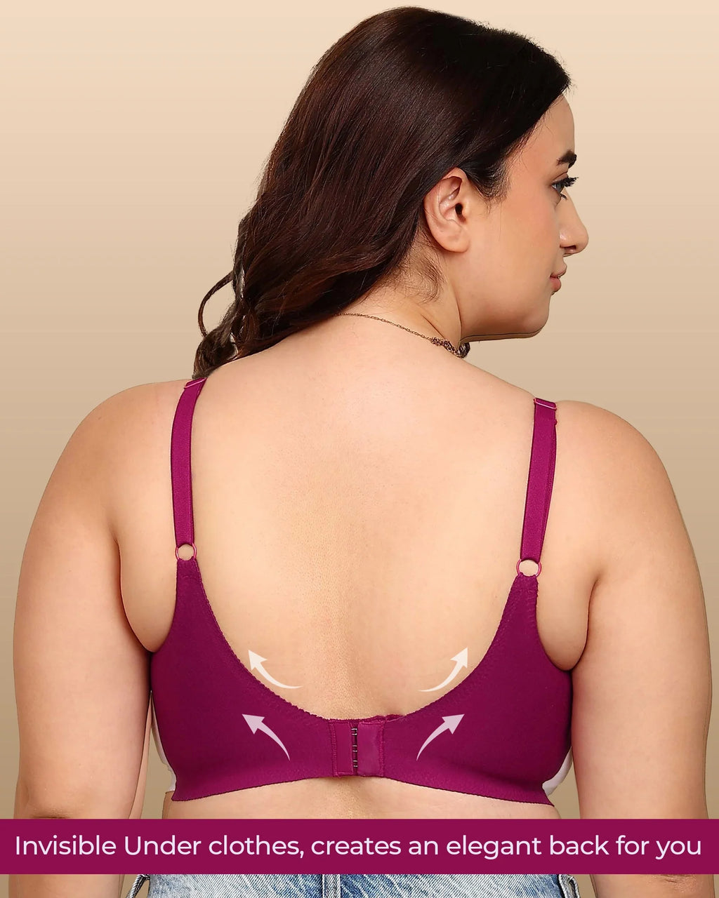 Swanz  Bonded Breathable Cotton Non-Padded Full-Coverage Bra with Hidden Concealer (SB-935)