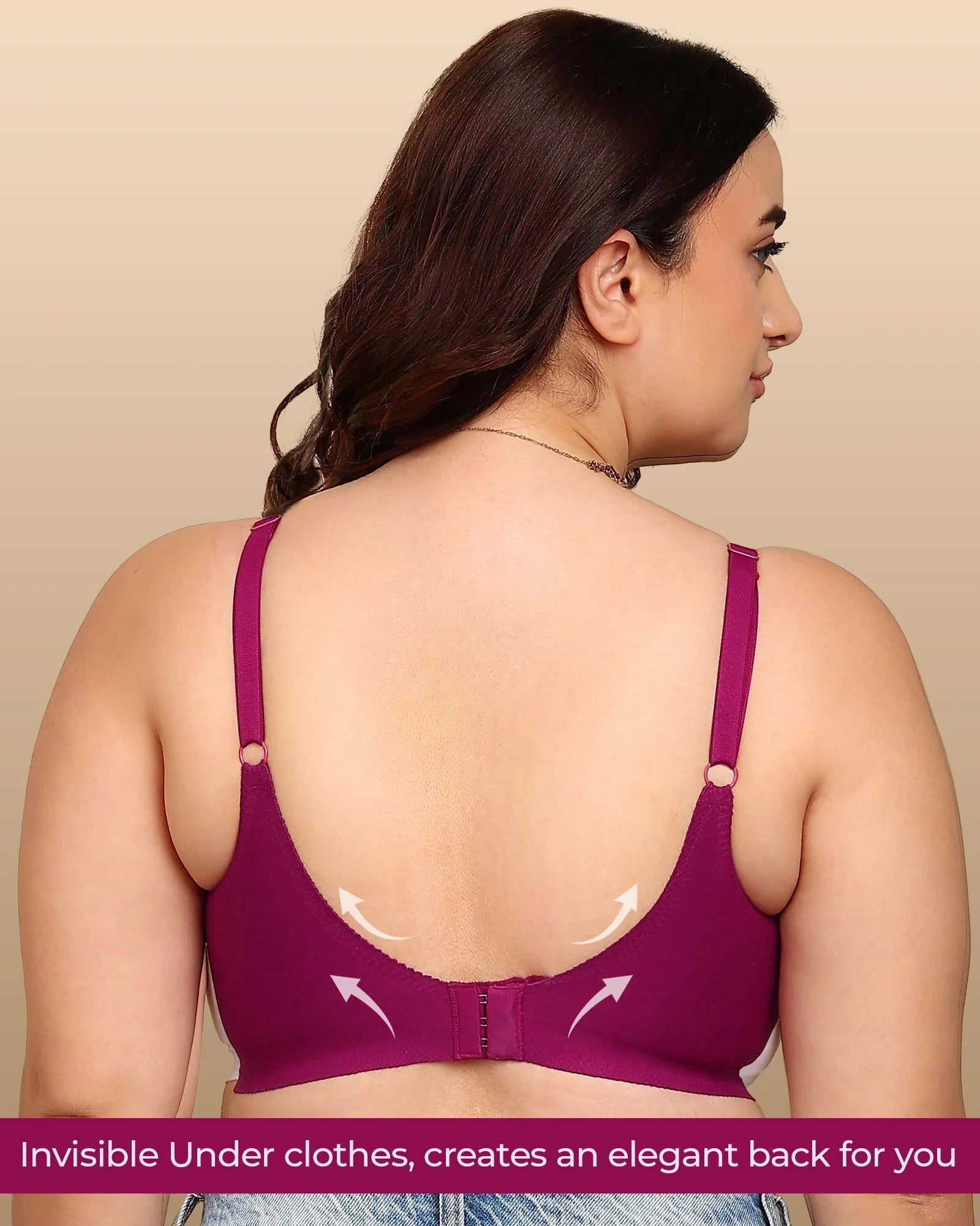 Swanz  Bonded Breathable Cotton Non-Padded Full-Coverage Bra with Hidden Concealer (SB-935)