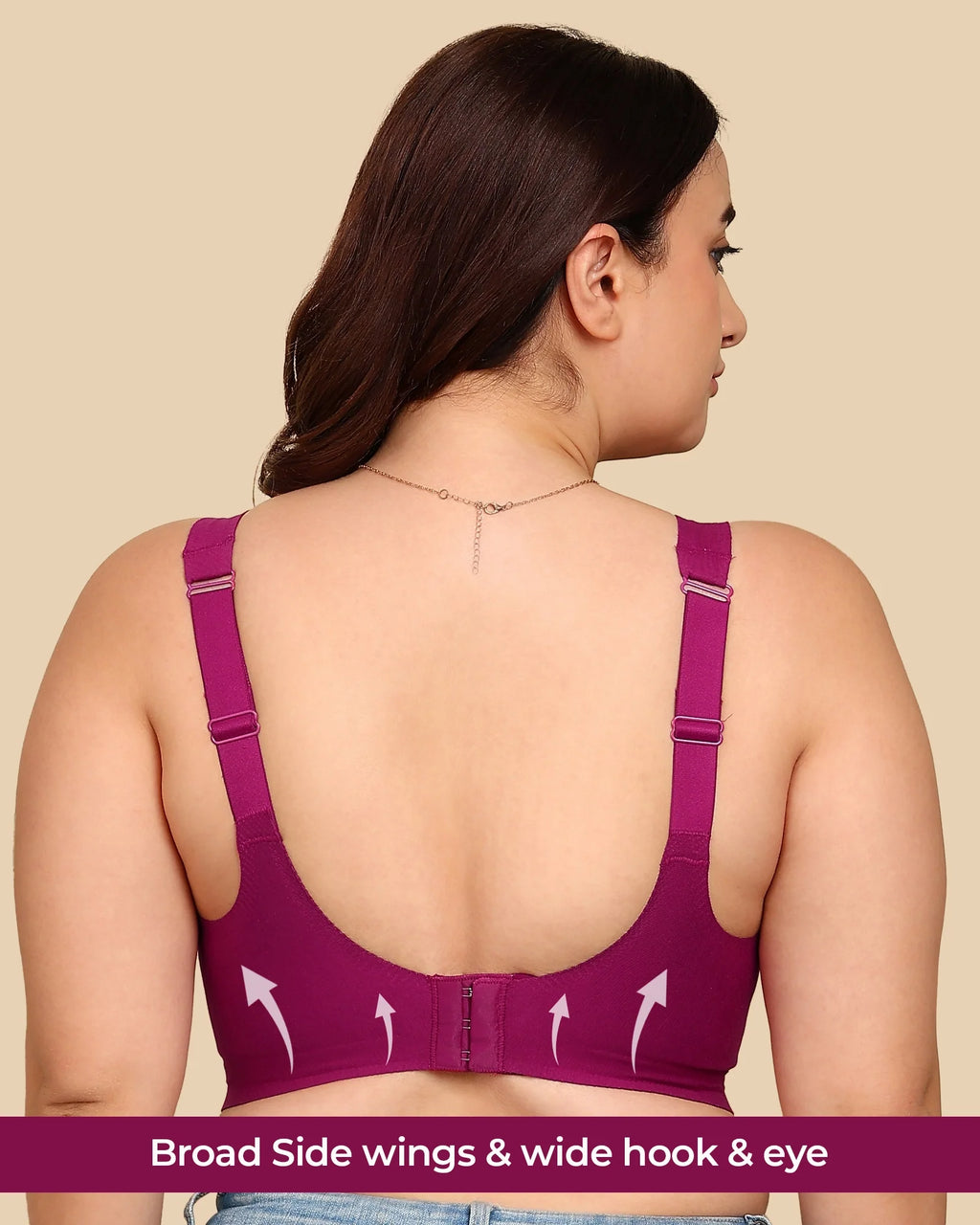 Swanz  Bonded Breathable Cotton Plus-Size Padded Full-Coverage Bra (TW-SB-918)