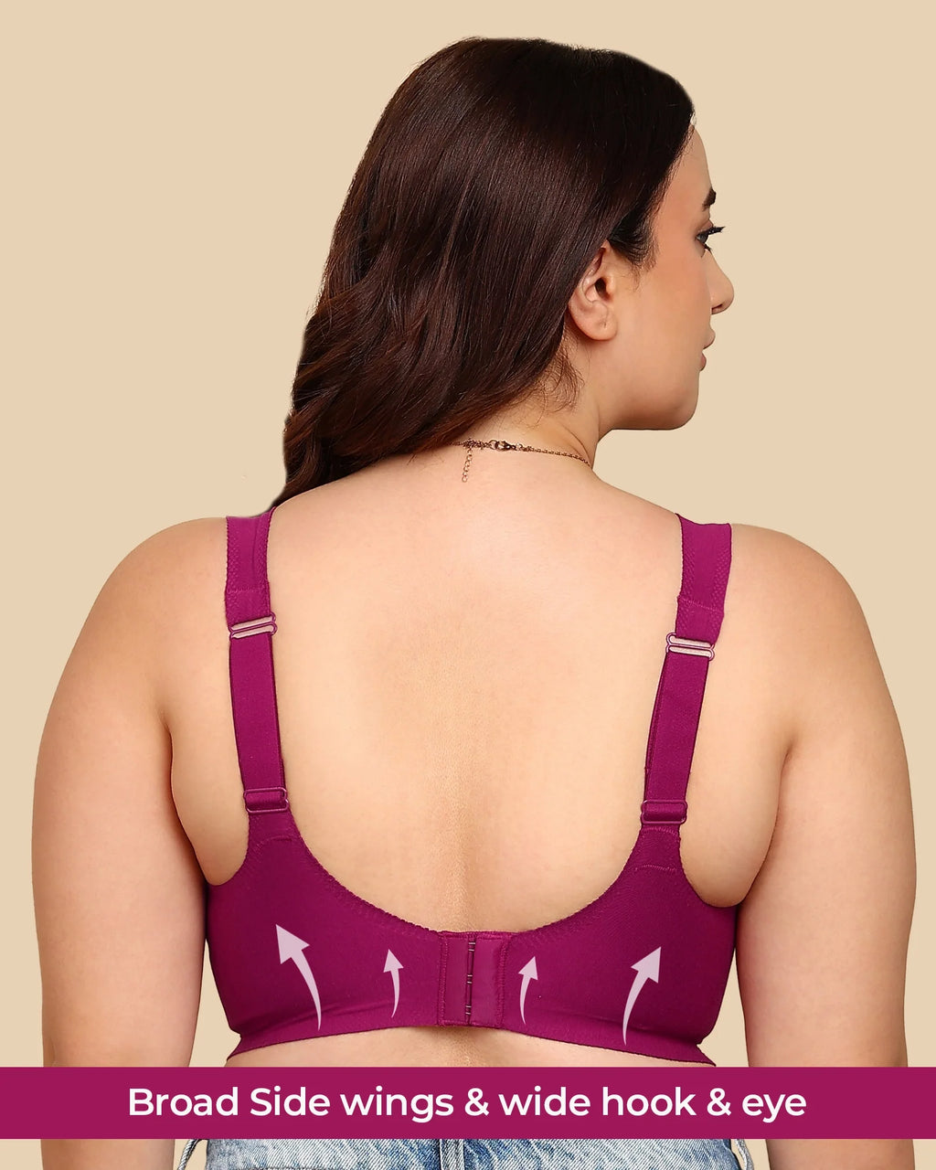 Swanz  Bonded Breathable Cotton Plus-Size Full-Coverage Bra with Hidden Concealer (TW-SB-915)