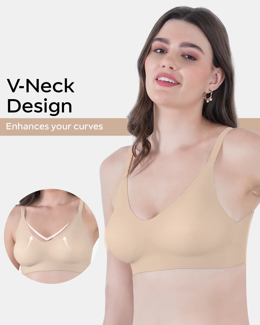 Swanz  Bonded Polyamide Full-Coverage Padded Bra (SB-968) (Skin)