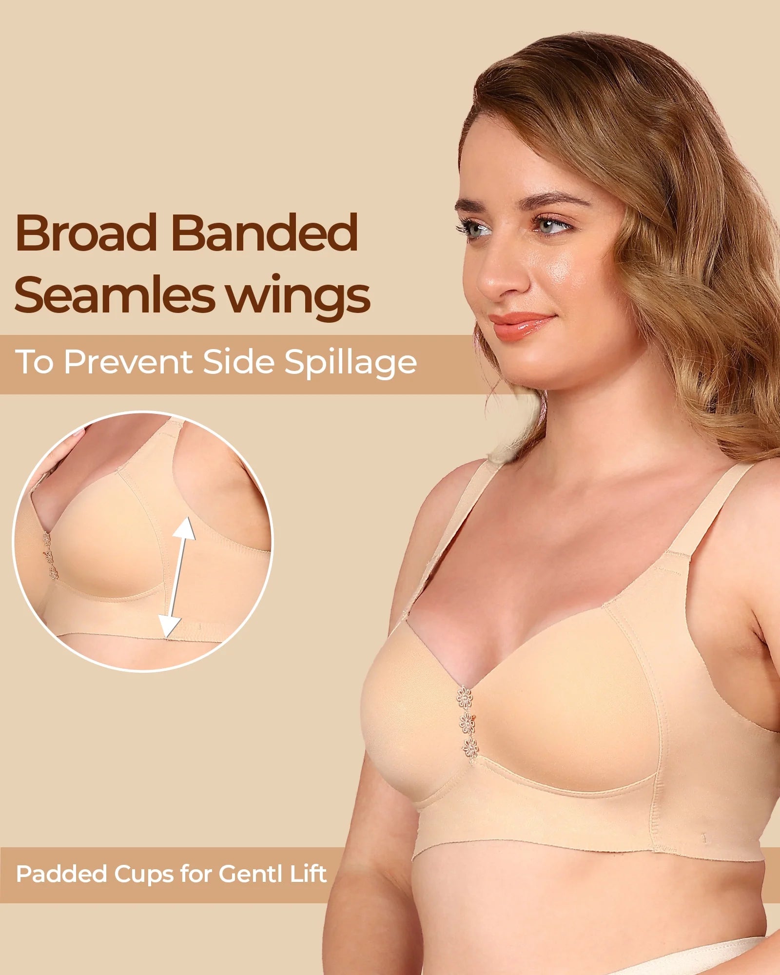 Swanz  Bonded Breathable Cotton Plus-Size Padded M-Frame Minimiser (TW-SB-9203)