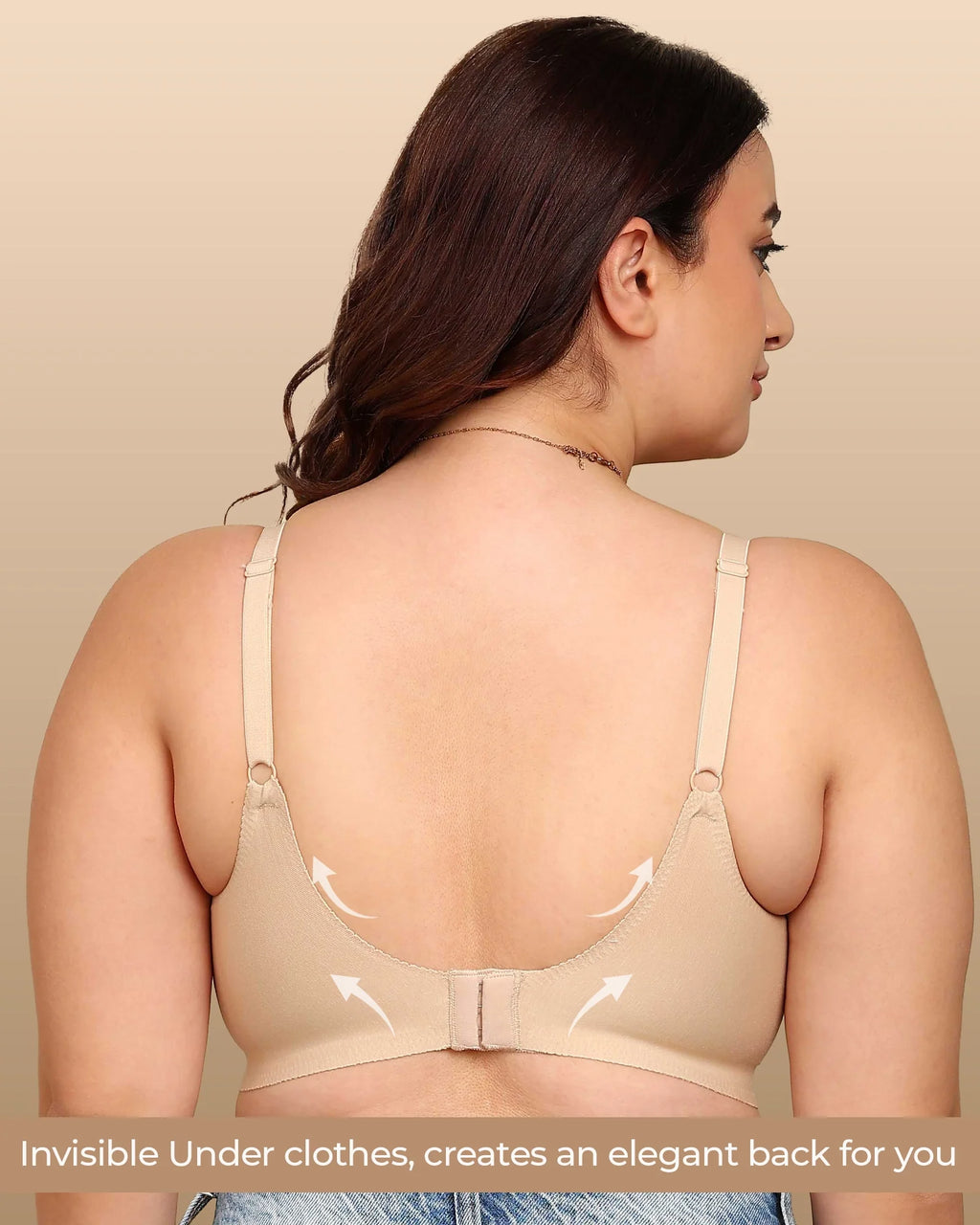 Swanz  Bonded Breathable Cotton Non-Padded Full-Coverage Bra with Hidden Concealer (SB-935)