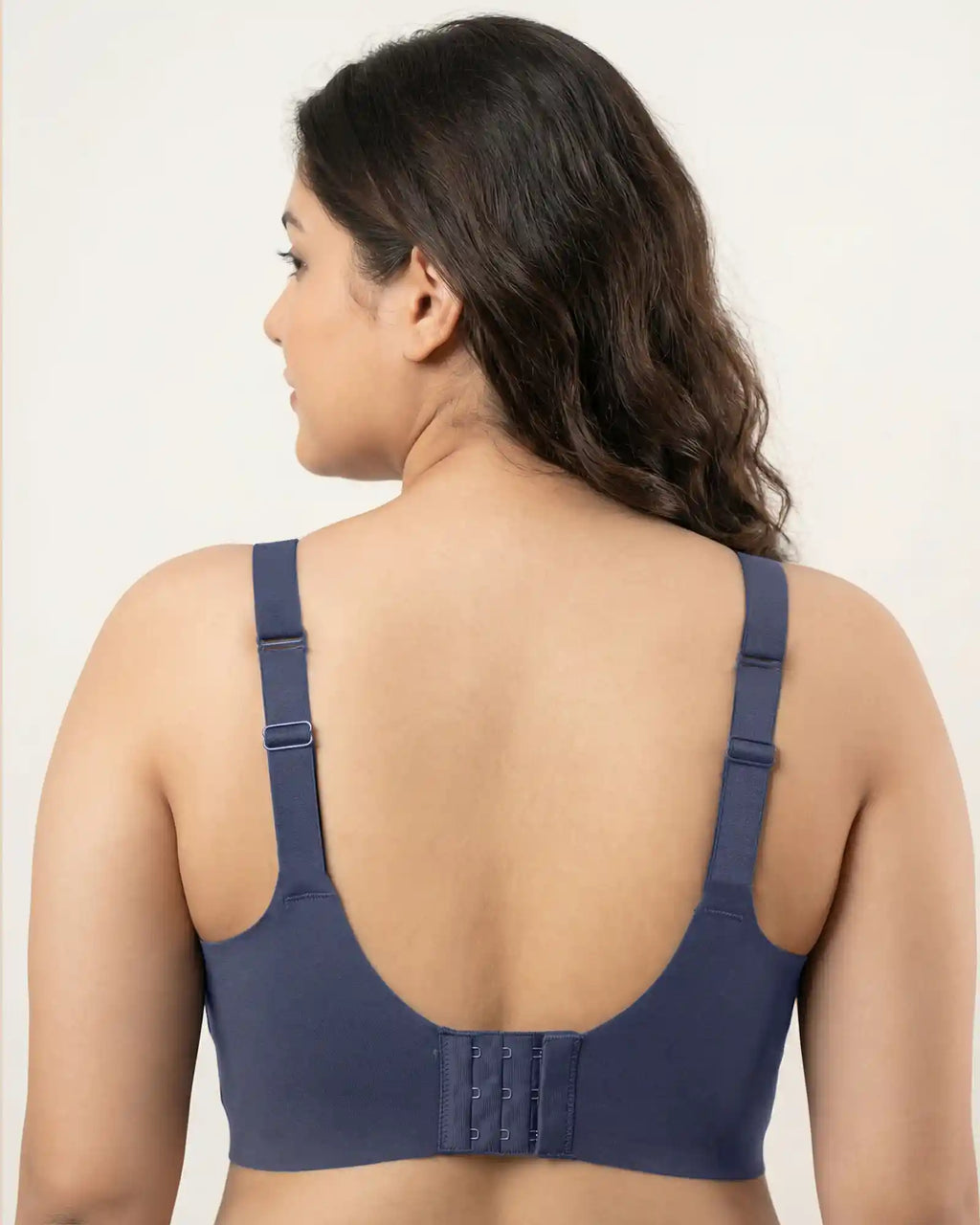 Cotton Non-Padded Full Coverage Bonded Bra (SB-935-Navy)
