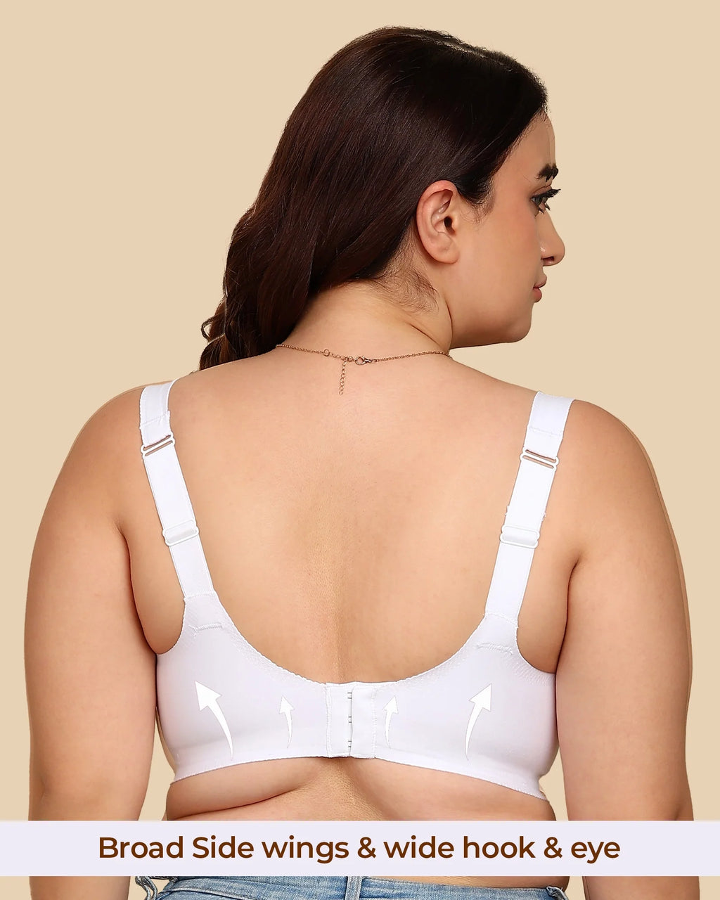 Swanz  Bonded Breathable Cotton Non-Padded Full-Coverage Bra with Hidden Concealer (SB-935)