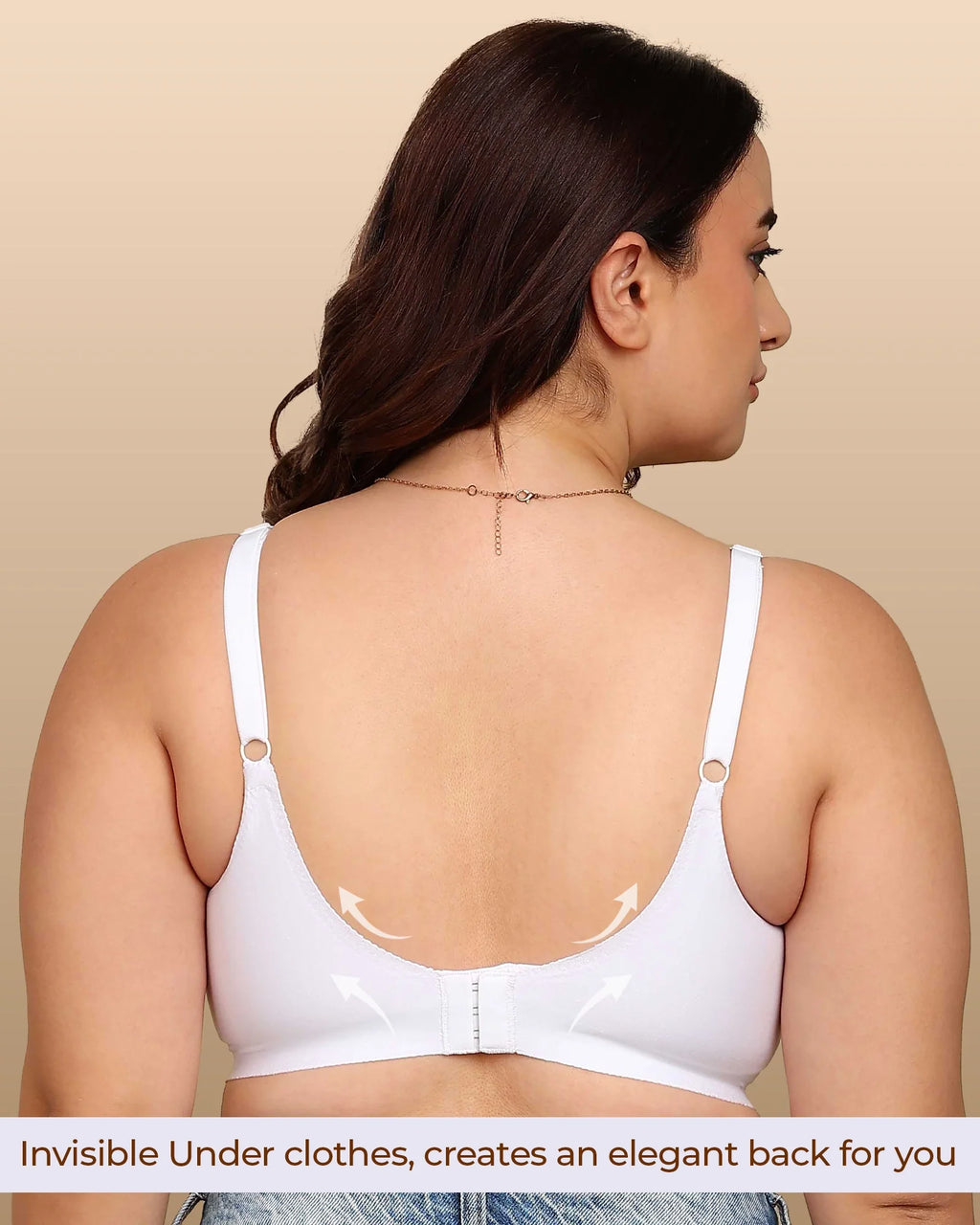 Swanz  Bonded Breathable Cotton Non-Padded Full-Coverage Bra with Hidden Concealer (SB-935)