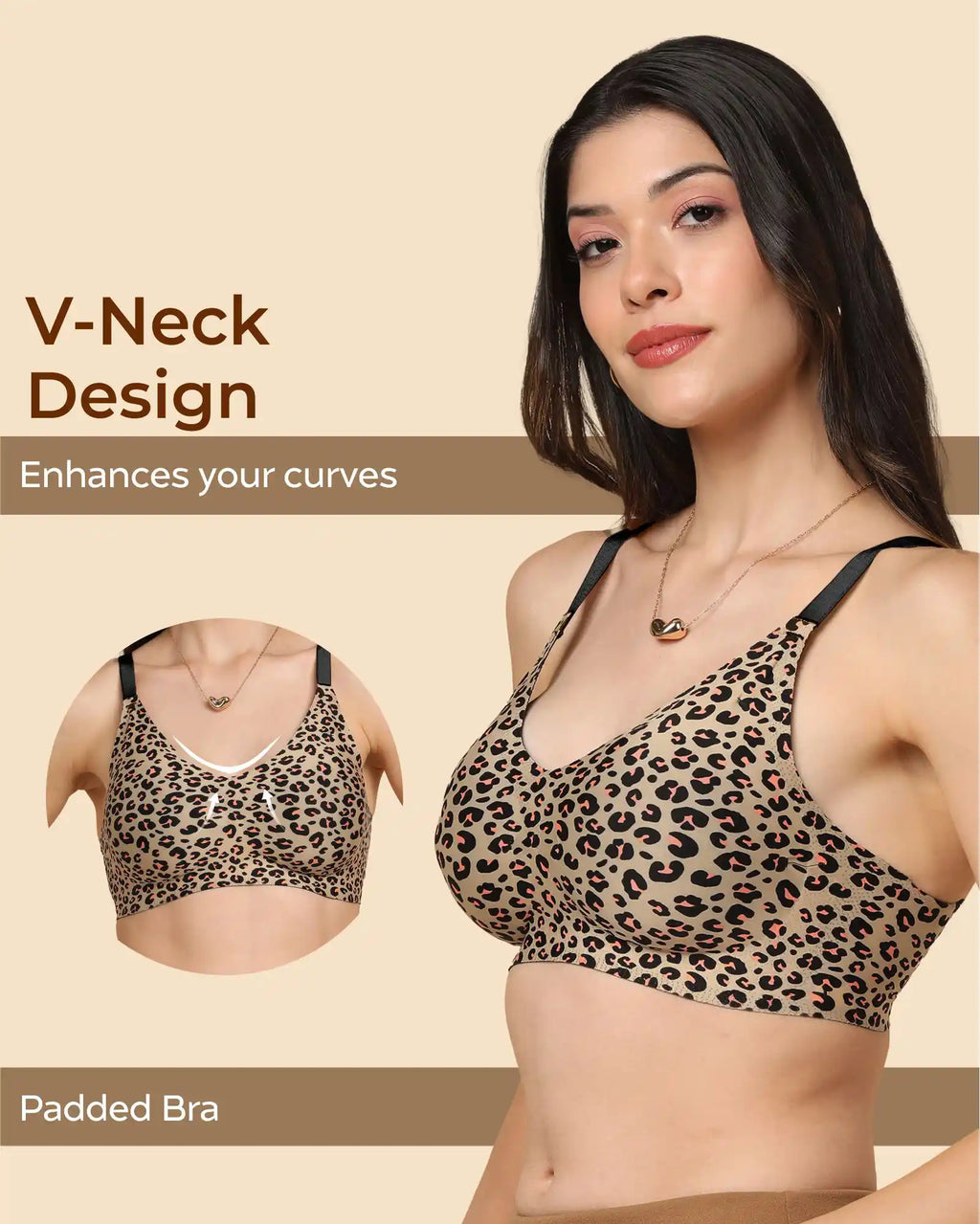 Swanz  Bonded Printed Full-Coverage Padded Bra (SB-68 PR)